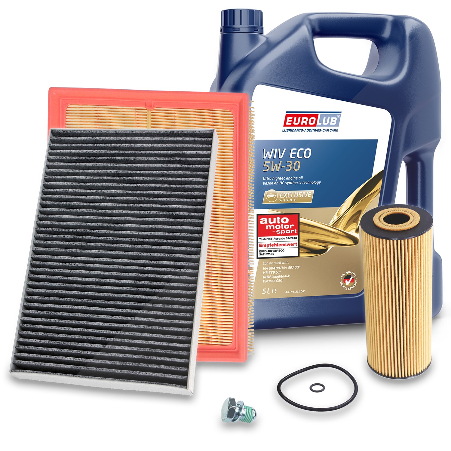 Bestprice Inspektionspaket Filtersatz SET A + 5l ÖL [Hersteller-Nr. 10493583] für Audi