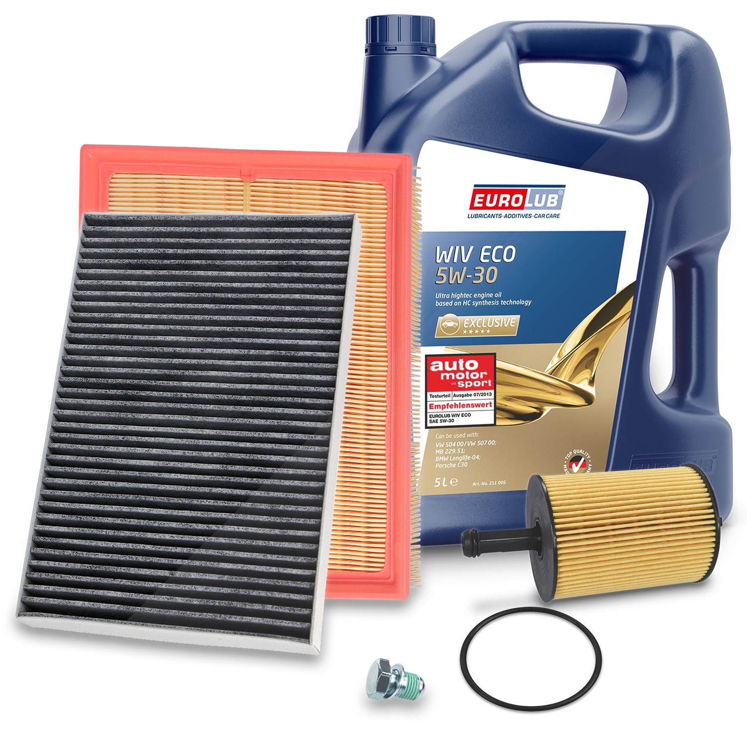 Bestprice Inspektionspaket Filtersatz SET A + 5l ÖL [Hersteller-Nr. 10493586] für Seat, Audi