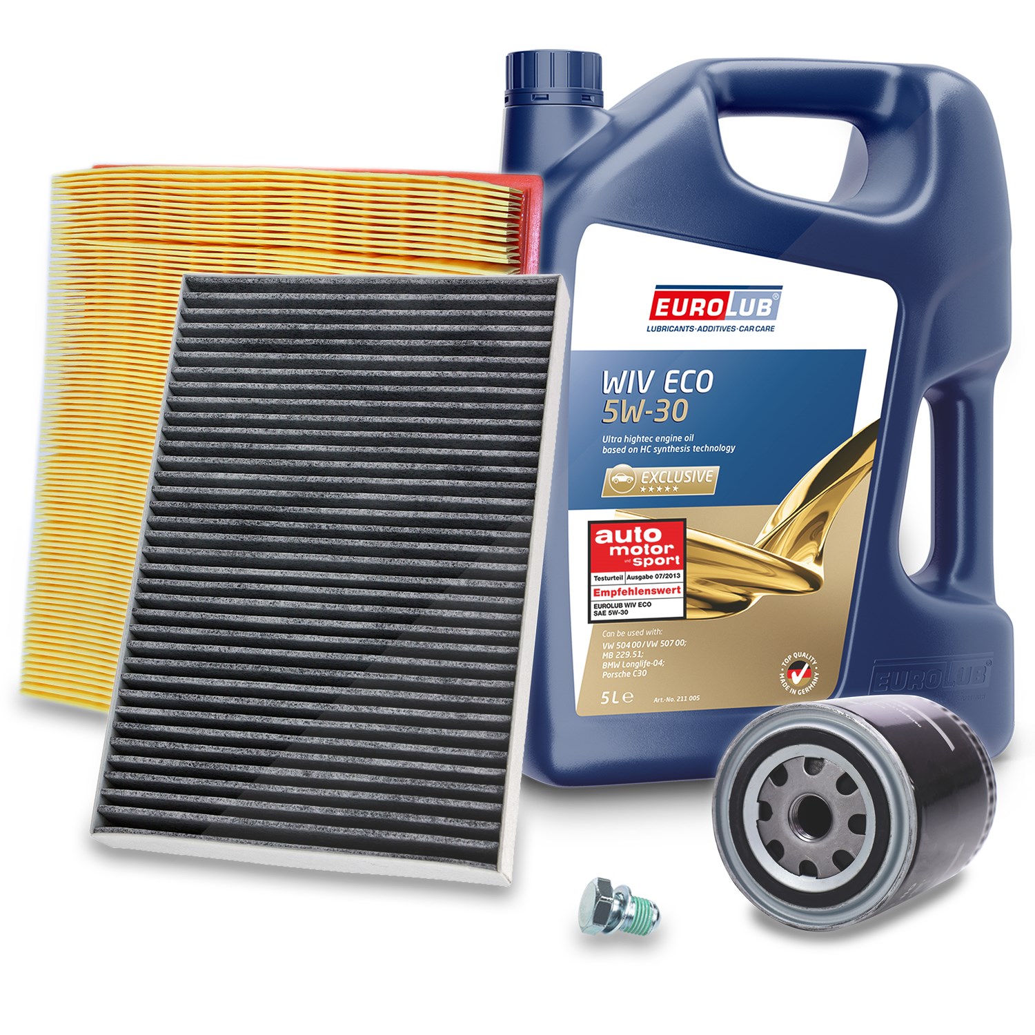 Bestprice Inspektionspaket Filtersatz SET A + 5l ÖL [Hersteller-Nr. 10493587] für Audi