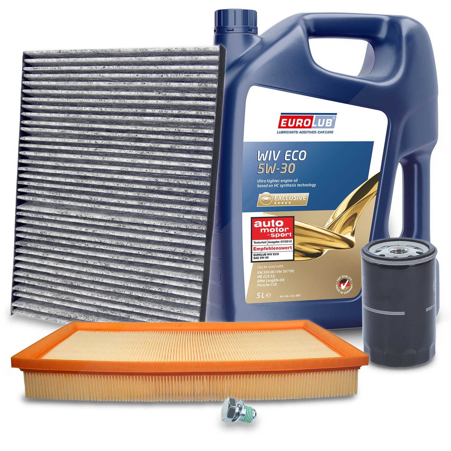Bestprice Inspektionspaket Filtersatz SET A + 5l ÖL [Hersteller-Nr. 10493589] für Audi, Skoda, Seat