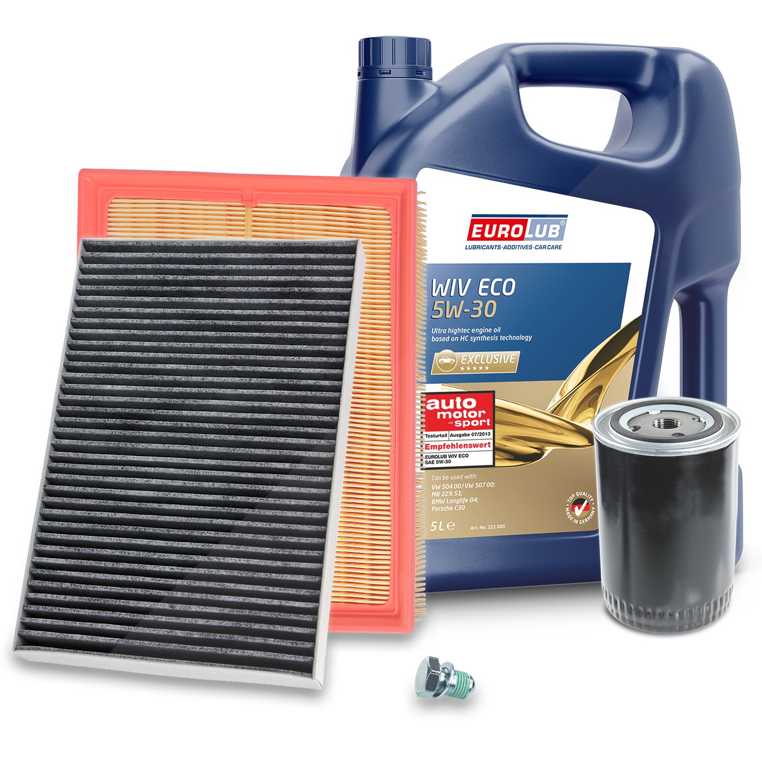 Bestprice Inspektionspaket Filtersatz SET A + 5l ÖL [Hersteller-Nr. 10493592] für Audi, Seat