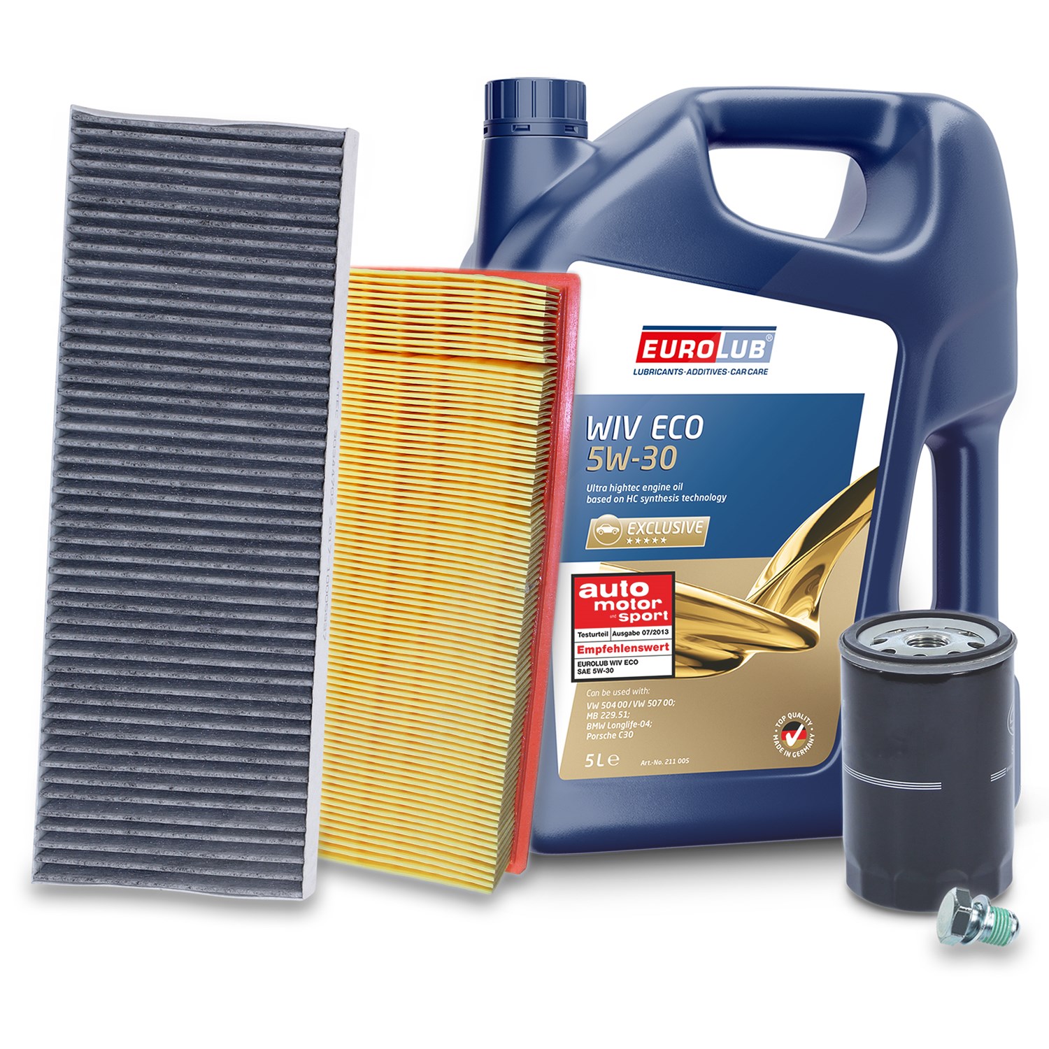 Bestprice Inspektionspaket Filtersatz SET A + 5l ÖL [Hersteller-Nr. 10493598] für VW, Audi