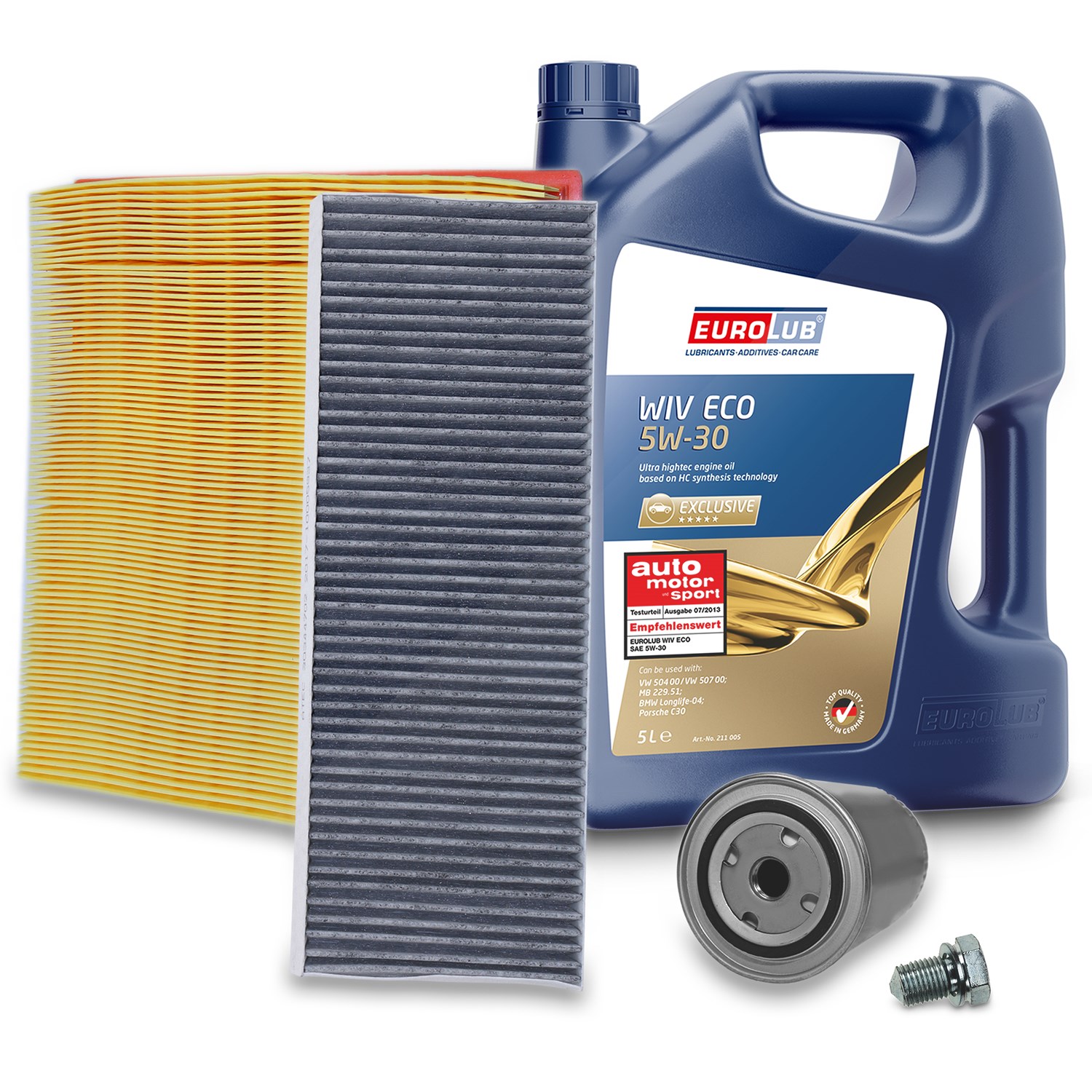 Bestprice Inspektionspaket Filtersatz SET A + 5l ÖL [Hersteller-Nr. 10493606] für VW, Audi