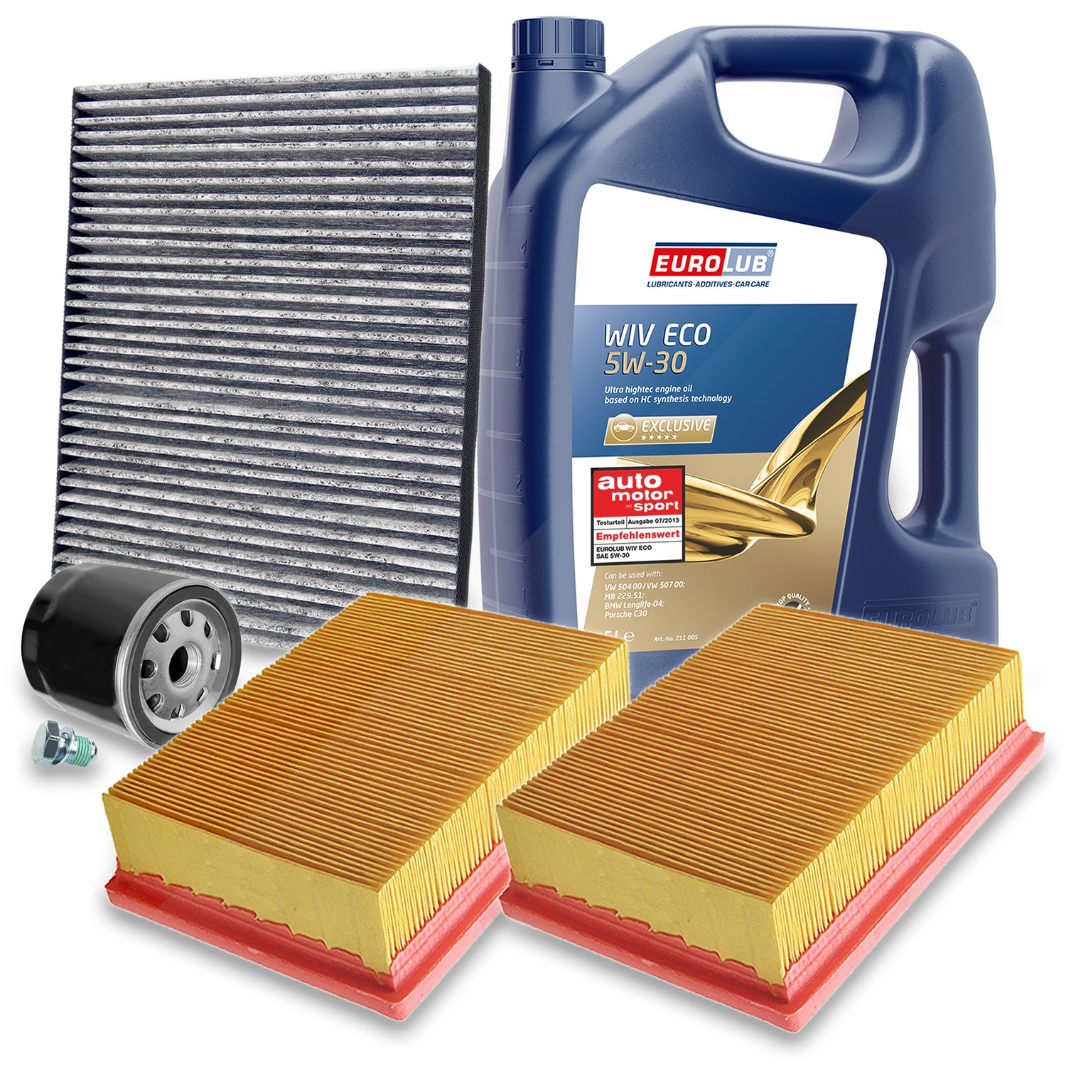 Bestprice Inspektionspaket Filtersatz SET A + 5l ÖL [Hersteller-Nr. 10493608] für VW, Seat