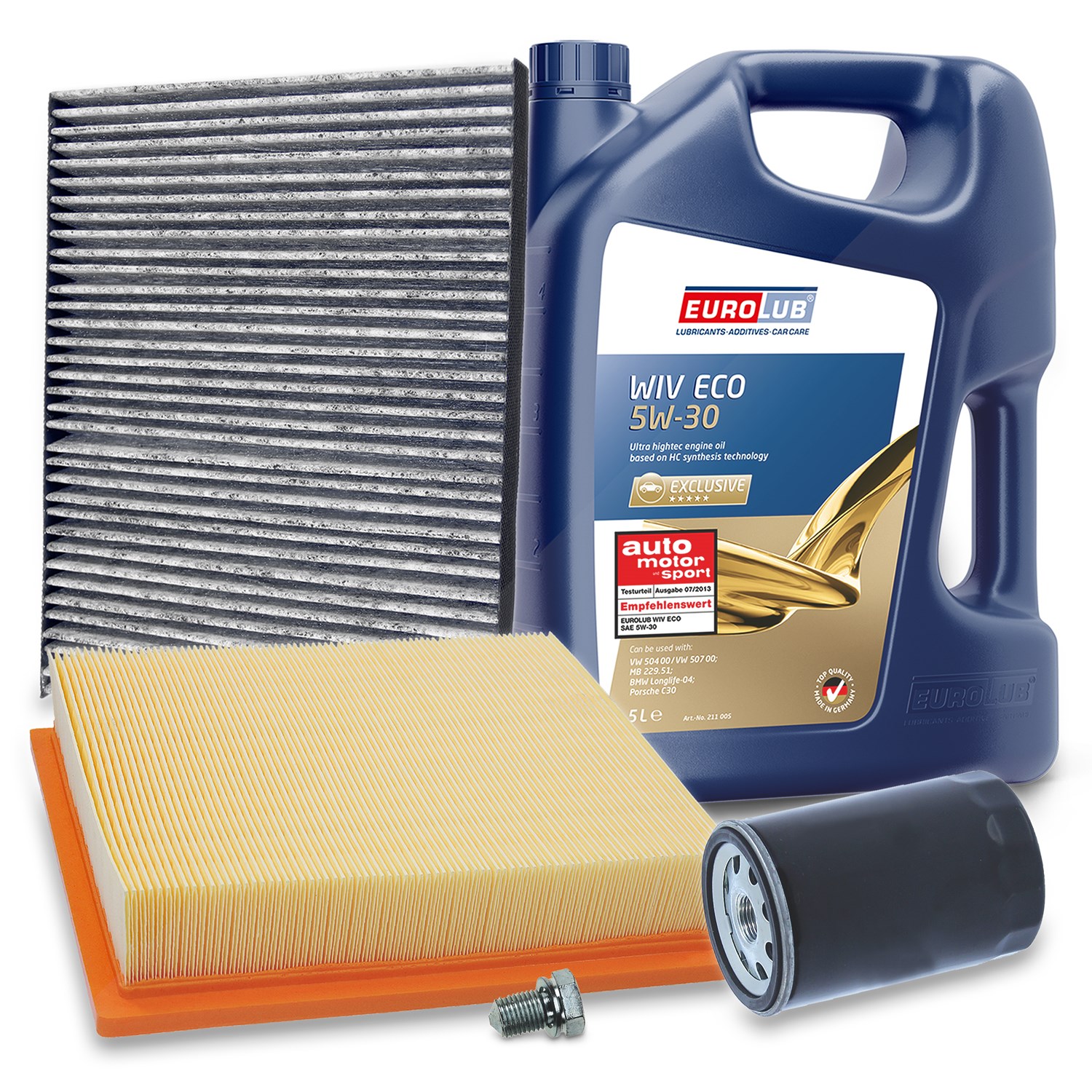 Bestprice Inspektionspaket Filtersatz SET A + 5l ÖL [Hersteller-Nr. 10493634] für VW