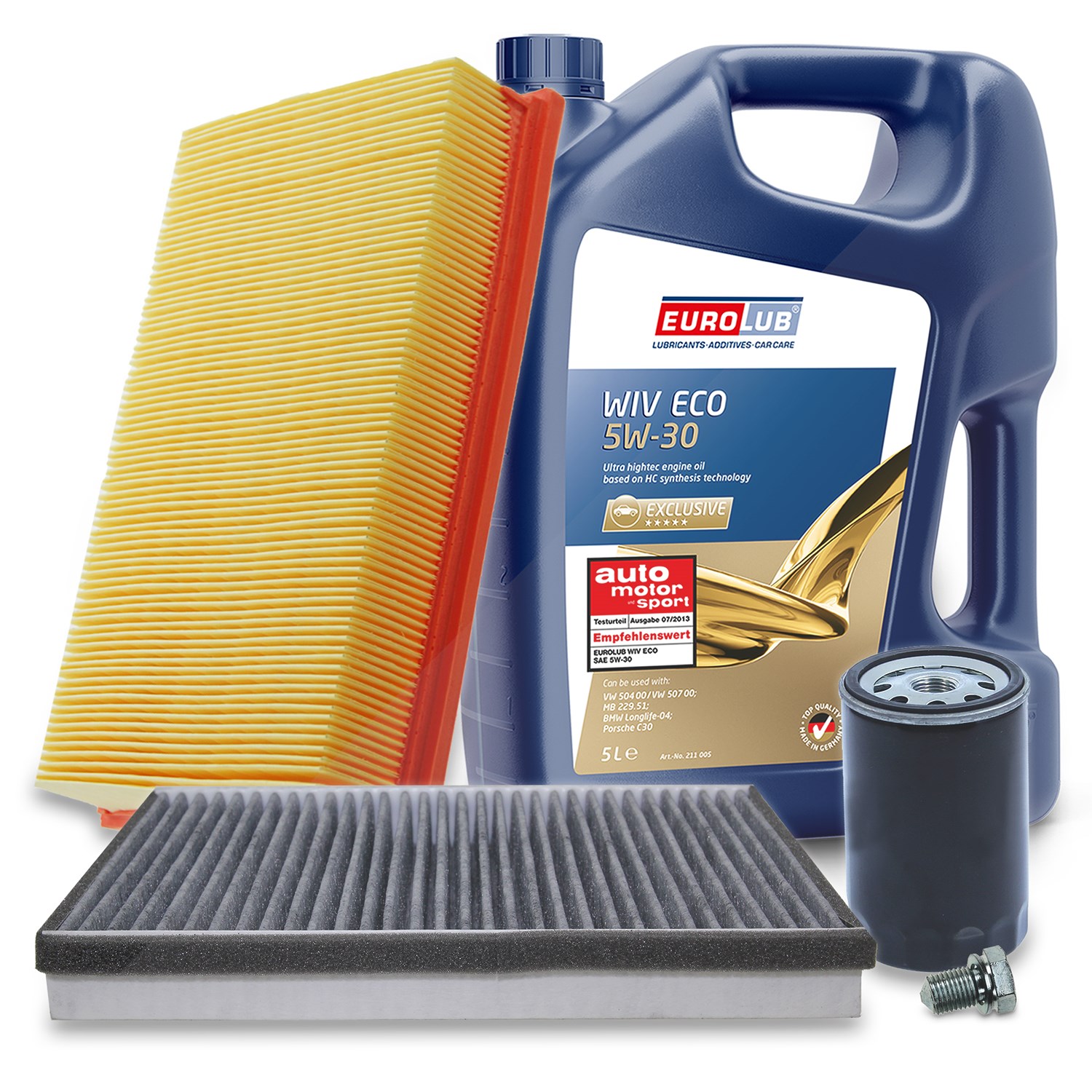 Bestprice Inspektionspaket Filtersatz SET A + 5l ÖL [Hersteller-Nr. 10493651] für VW