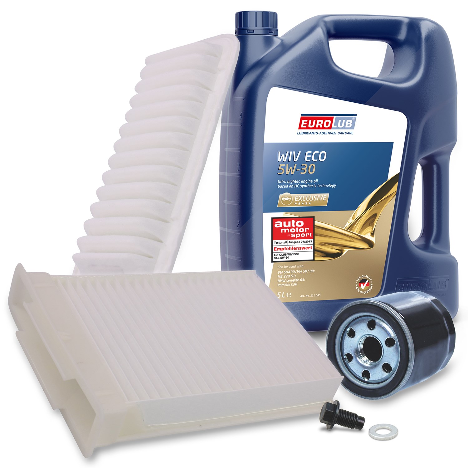 Bestprice Inspektionspaket Filtersatz SET A + 5l ÖL [Hersteller-Nr. 10493658] für Toyota