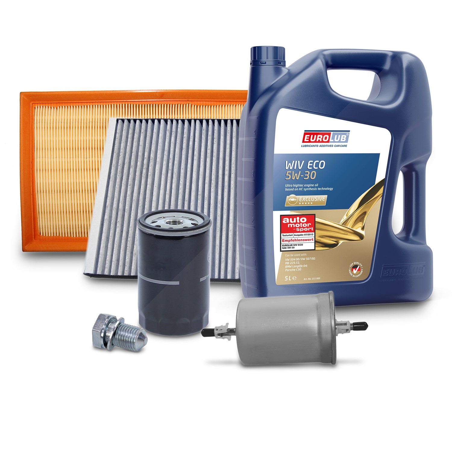 Bestprice Inspektionspaket Filtersatz SET B + 5l ÖL [Hersteller-Nr. 40197488] für Audi, Seat, Skoda