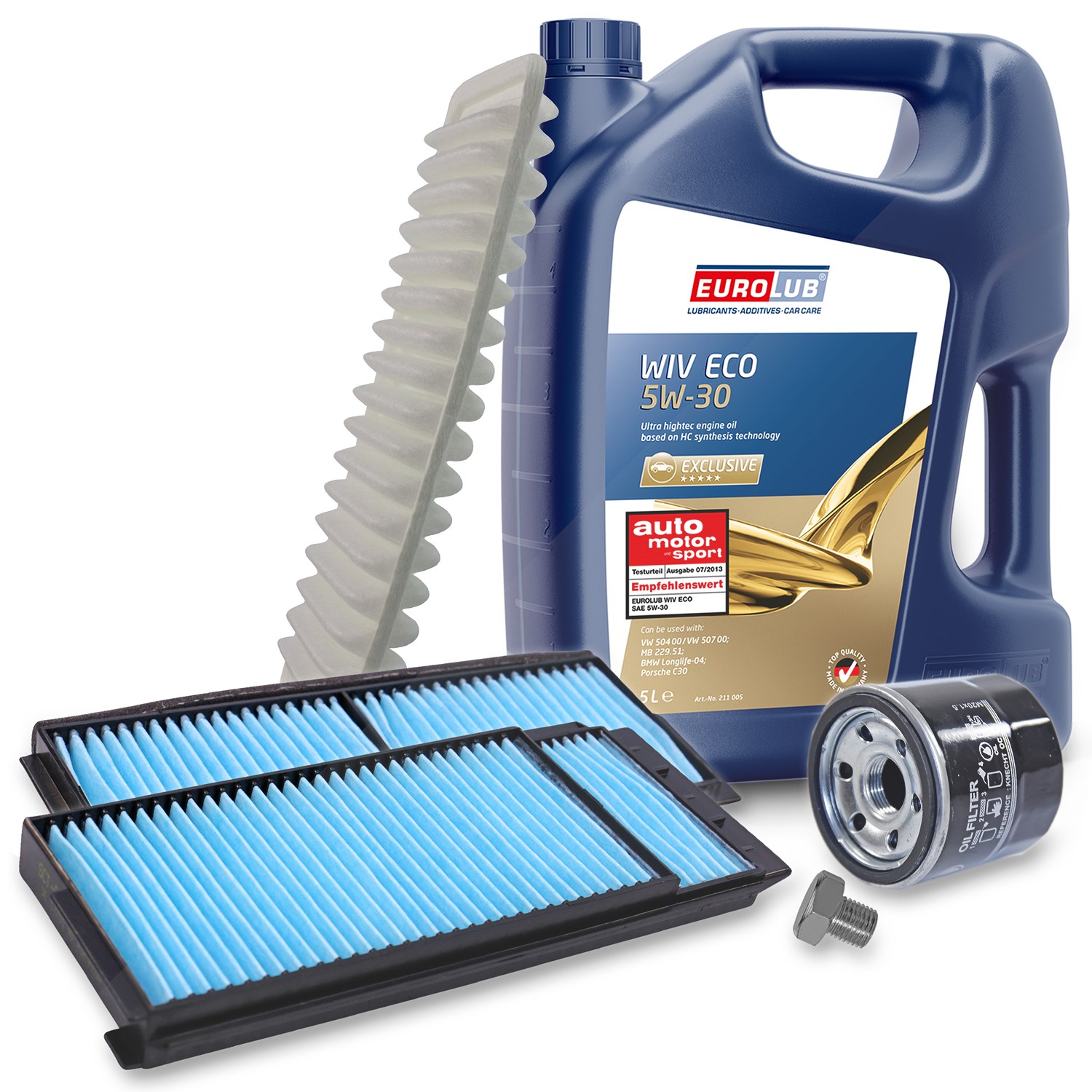 Bestprice Inspektionspaket Filtersatz SET A + 5l ÖL [Hersteller-Nr. 10493680] für Mazda