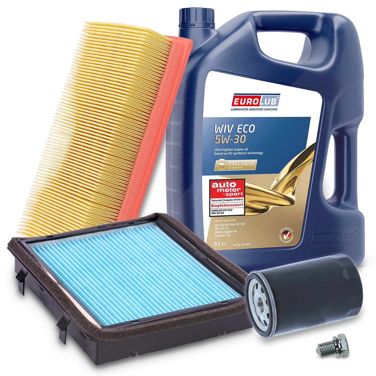 Bestprice Inspektionspaket Filtersatz SET A + 5l ÖL [Hersteller-Nr. 10493686] für VW