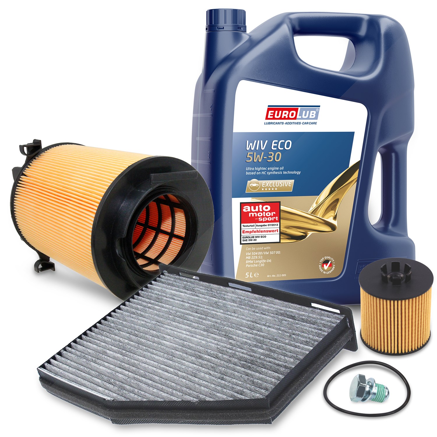 Bestprice Inspektionspaket Filtersatz SET A + 5l ÖL [Hersteller-Nr. 10493687] für VW, Skoda, Seat, Audi