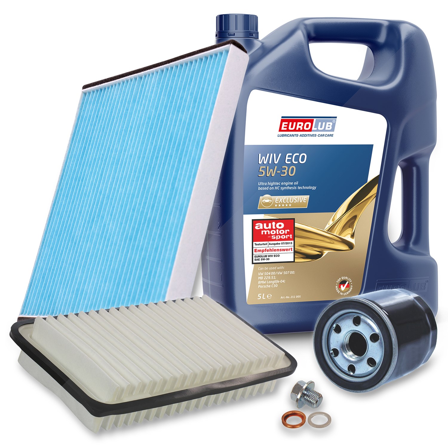 Bestprice Inspektionspaket Filtersatz SET A + 5l ÖL [Hersteller-Nr. 10493688] für Toyota