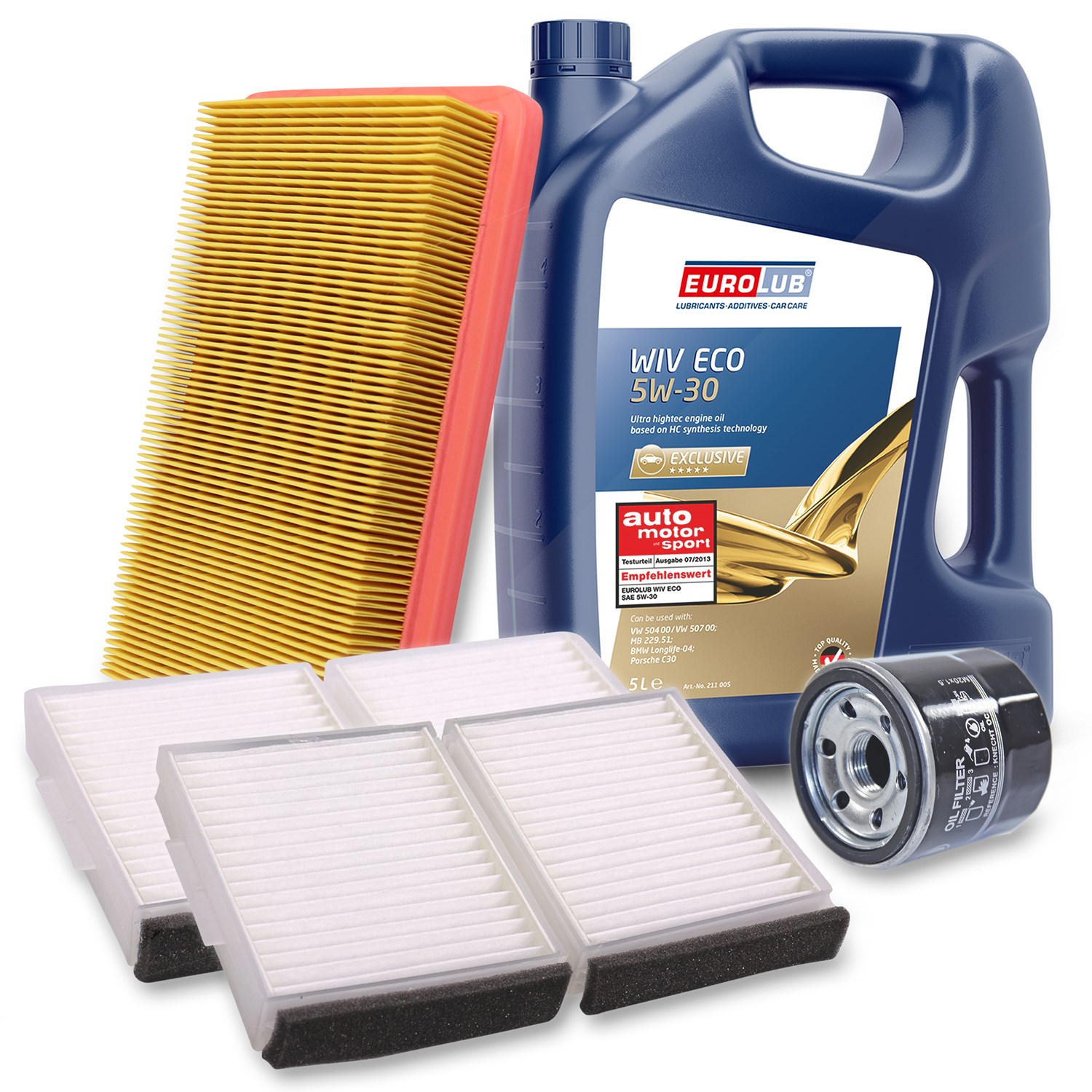Bestprice Inspektionspaket Filtersatz SET A + 5l ÖL [Hersteller-Nr. 10493702] für Mazda