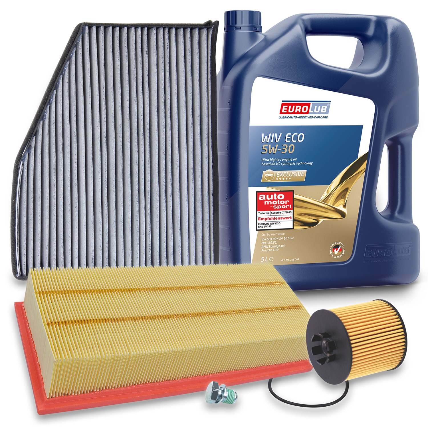 Bestprice Inspektionspaket Filtersatz SET A + 5l ÖL [Hersteller-Nr. 10493705] für VW