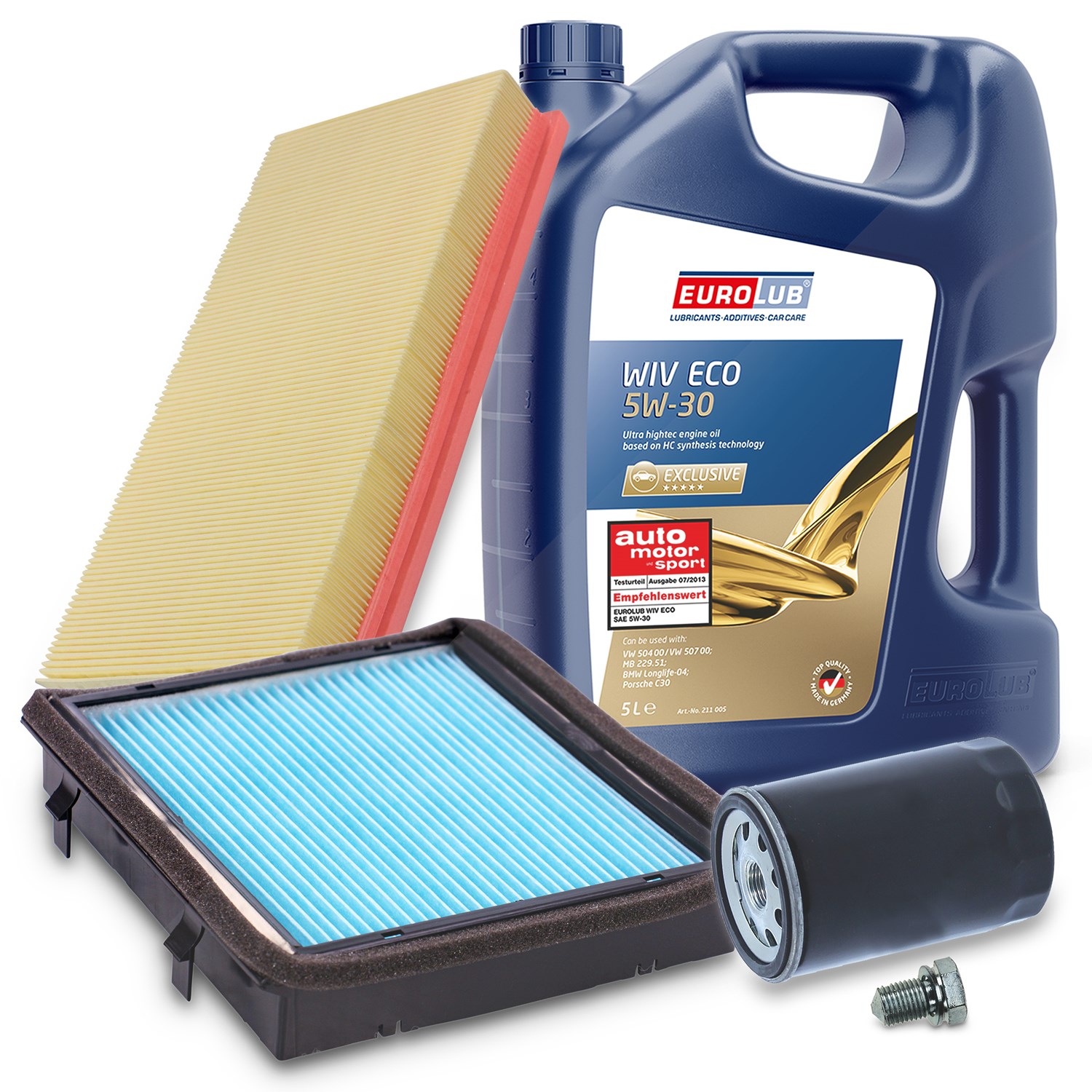 Bestprice Inspektionspaket Filtersatz SET A + 5l ÖL [Hersteller-Nr. 10493721] für VW