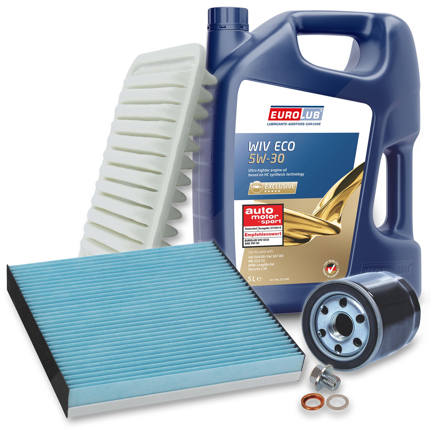 Bestprice Inspektionspaket Filtersatz SET A + 5l ÖL [Hersteller-Nr. 10493723] für Toyota