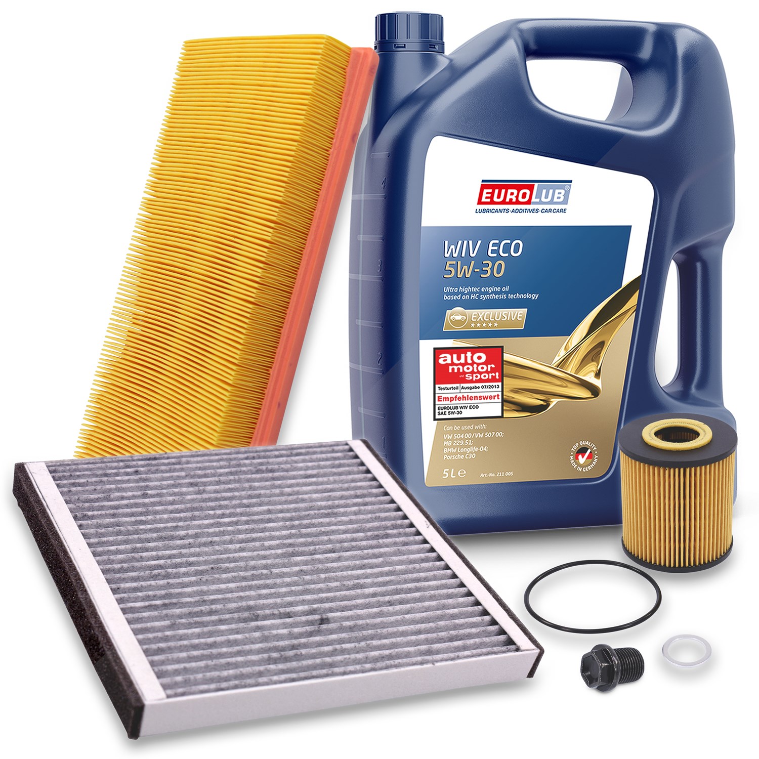 Bestprice Inspektionspaket Filtersatz SET A + 5l ÖL [Hersteller-Nr. 10493736] für Volvo