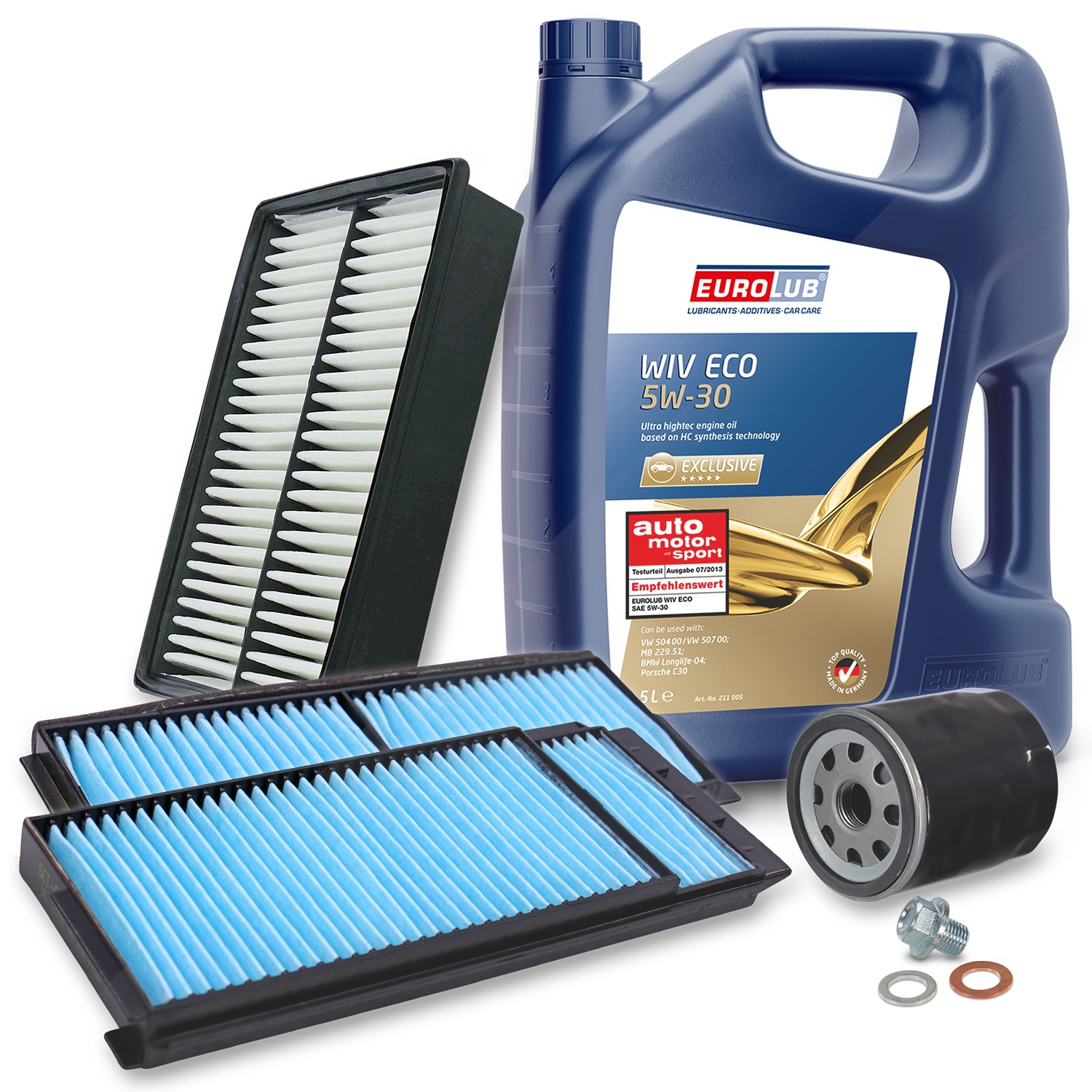 Bestprice Inspektionspaket Filtersatz SET A + 5l ÖL [Hersteller-Nr. 10493737] für Mazda
