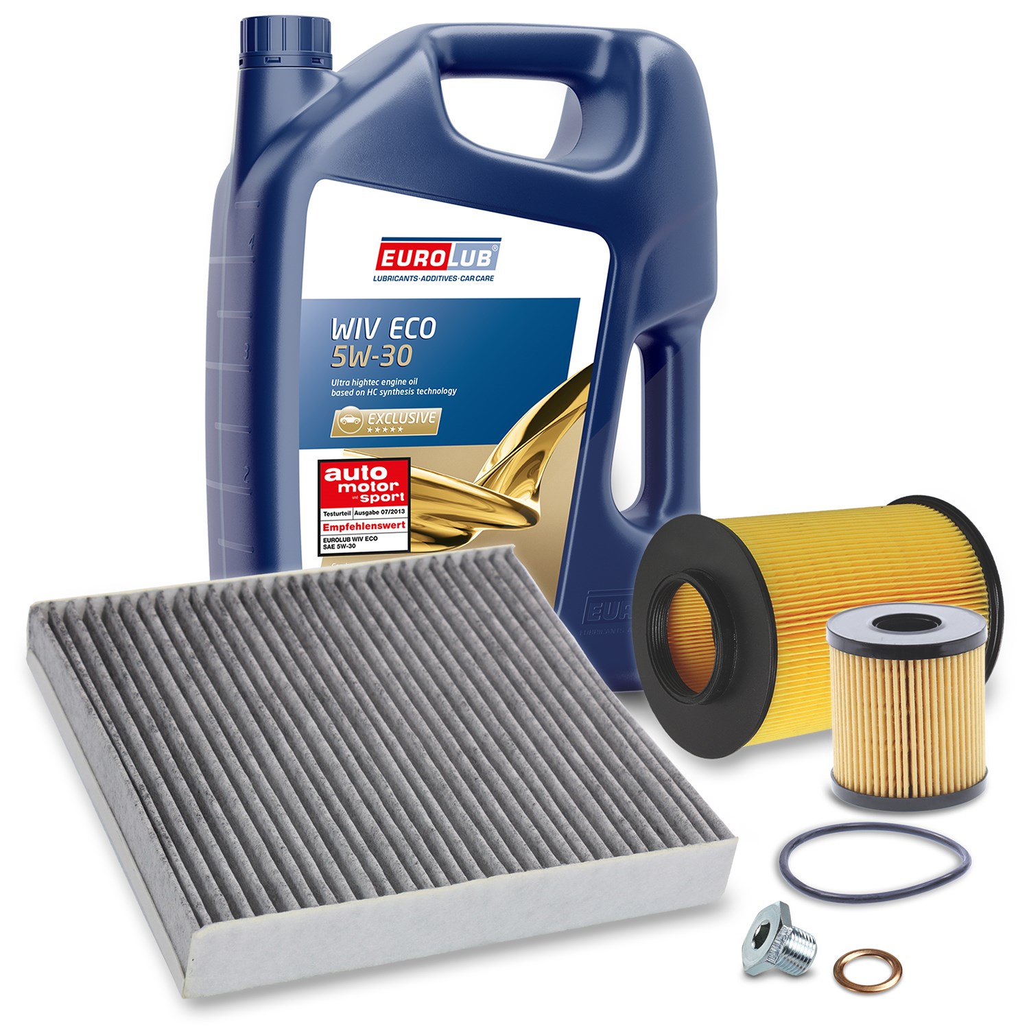 Bestprice Inspektionspaket Filtersatz SET A + 5l ÖL [Hersteller-Nr. 10493740] für Ford, Volvo
