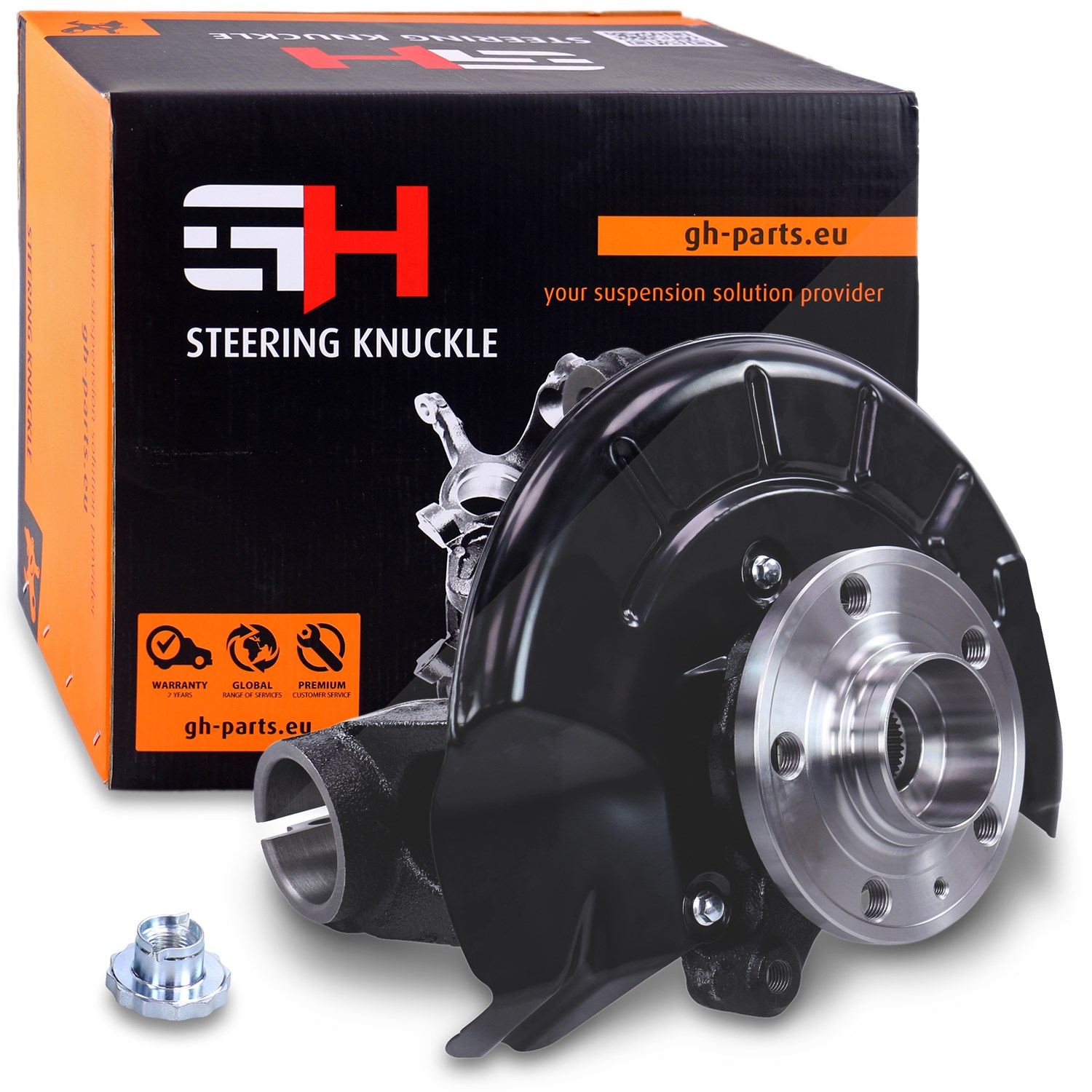 Gh Radlagergehäuse komplett vorne links [Hersteller-Nr. GH-284370V] für VW, Skoda, Seat, Audi