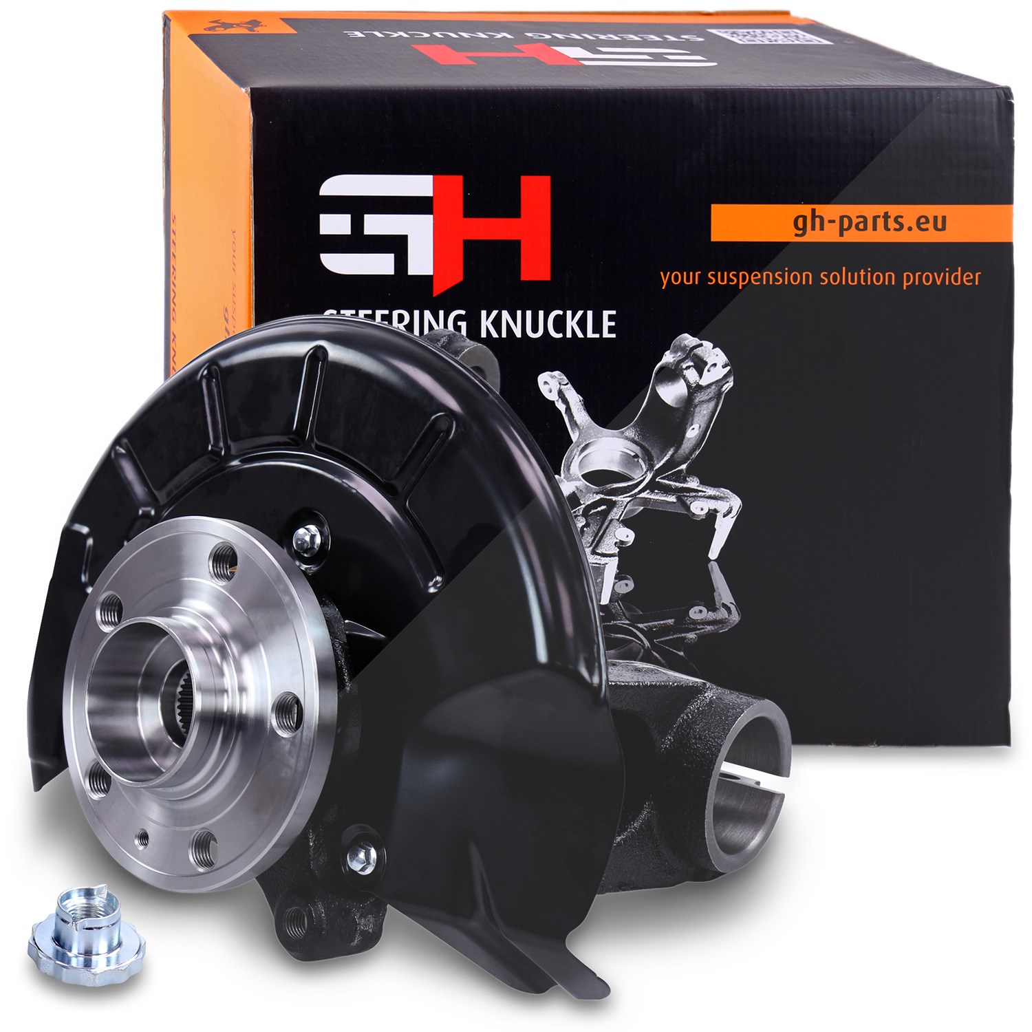 Gh Radlagergehäuse komplett vorne rechts [Hersteller-Nr. GH-284370H] für VW, Seat, Skoda, Audi