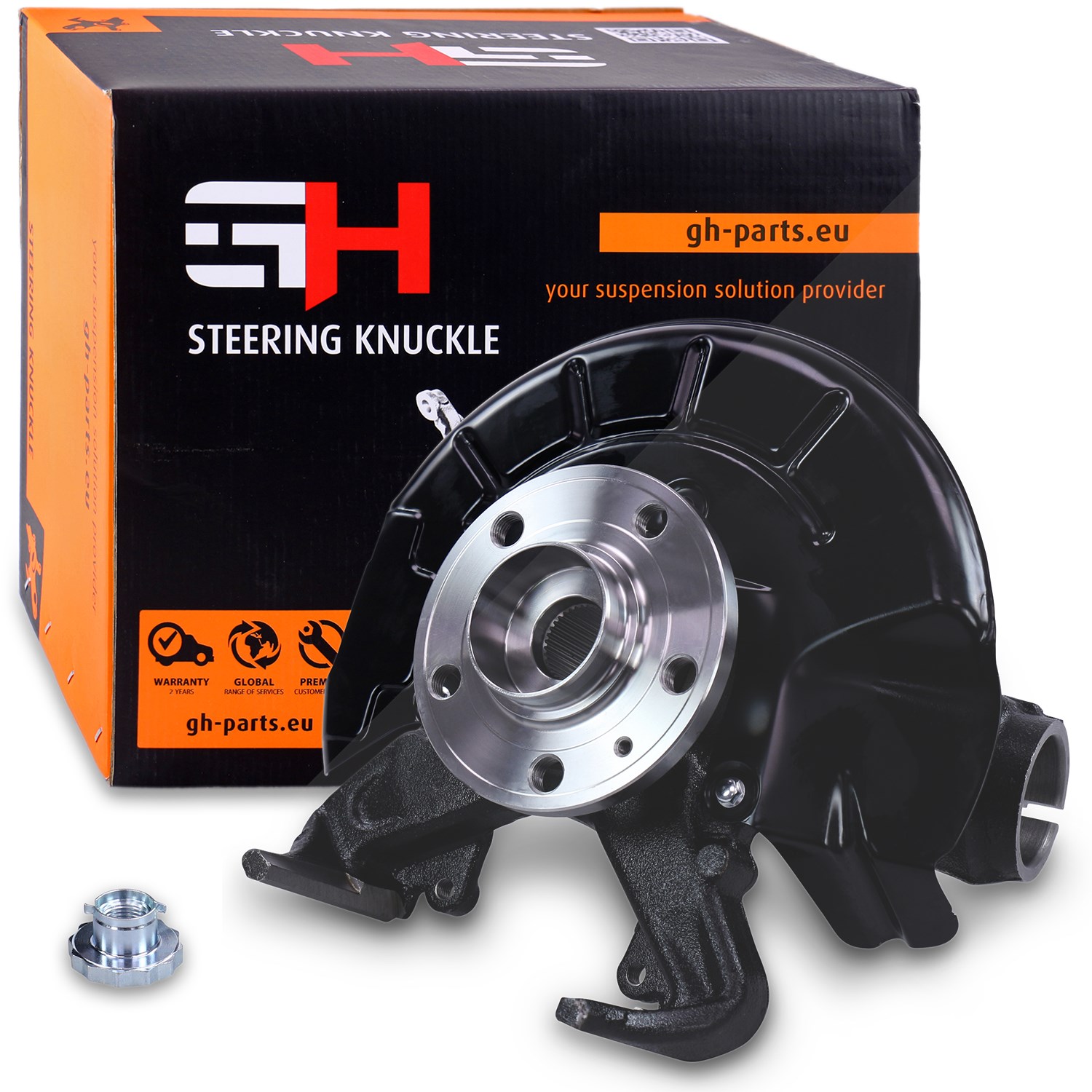 Gh Radlagergehäuse komplett vorne rechts [Hersteller-Nr. GH-284368H] für VW, Skoda, Seat