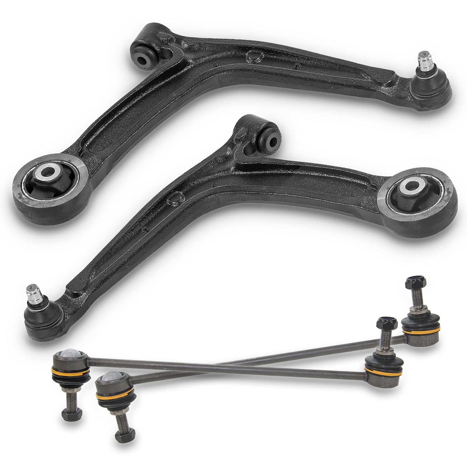 Bestprice 2x Querlenker + 2x Koppelstangen vorne [Hersteller-Nr. 40379091] für Abarth, Fiat, Ford