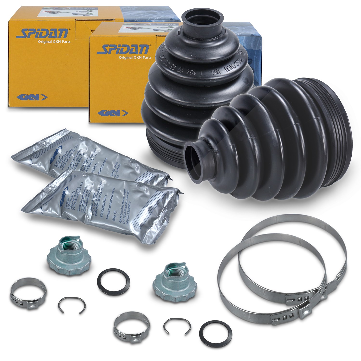 Spidan 2x Faltenbalgsatz Antriebswelle radseitig [Hersteller-Nr. 21588] für Skoda, VW, Seat, Audi