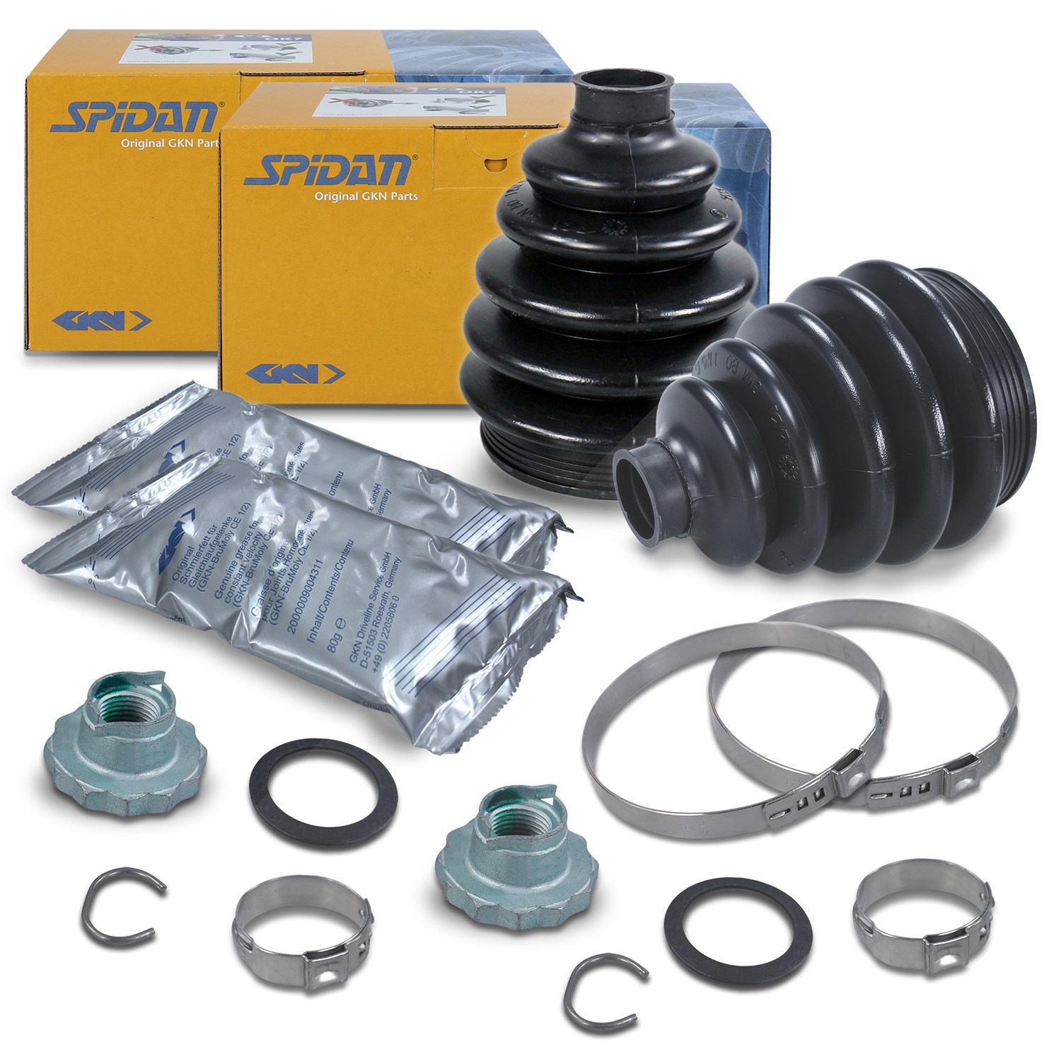 Spidan 2x Faltenbalgsatz Antriebswelle radseitig [Hersteller-Nr. 21589] für VW, Audi, Seat, Skoda