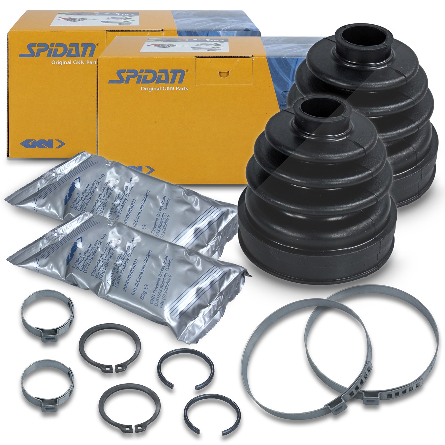 Spidan 2x Faltenbalgsatz Antriebswelle getriebeseitig [Hersteller-Nr. 24466] für VW, Audi, Seat, Skoda, Ford