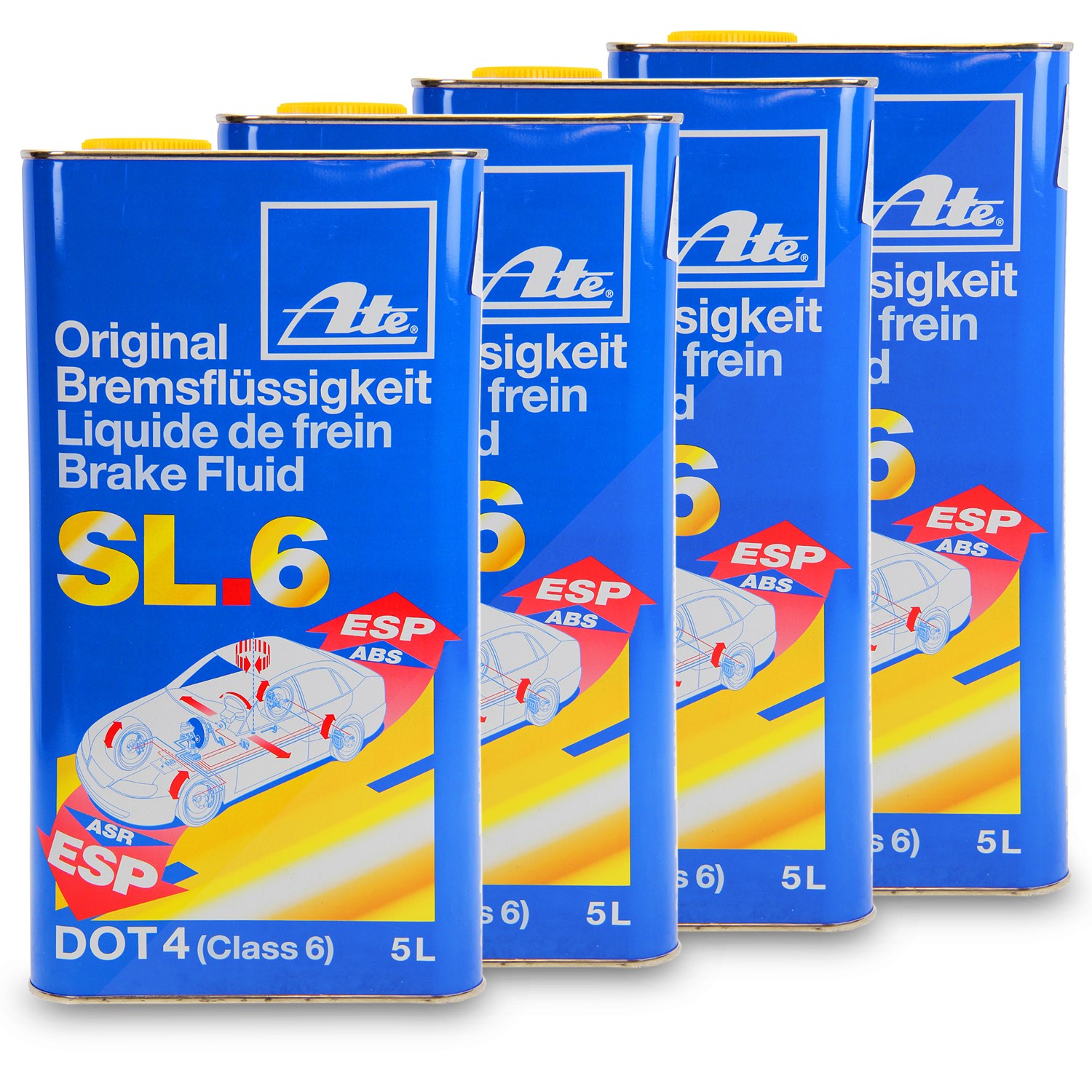 Ate 4x 5 Liter Bremsflüssigkeit SL.6 DOT4 [Hersteller-Nr. 03.9901-6403.2]