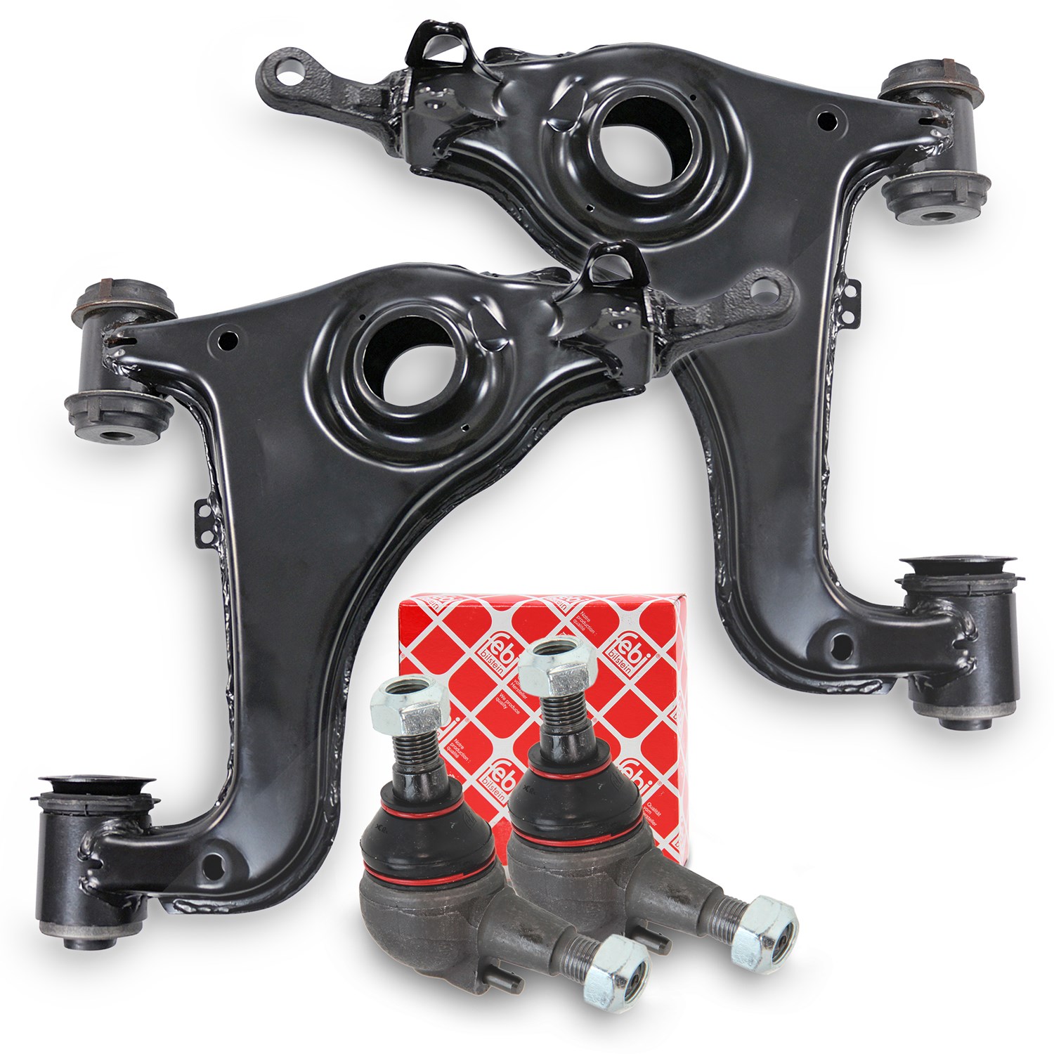 Bestprice 2x Querlenker + 2x FEBI Traggelenke vorne [Hersteller-Nr. 40379335] für Mercedes-Benz