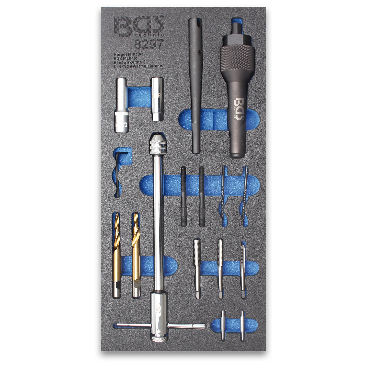 Bgs Glühkerzen-Ausbau- und Gewinde-Reparatur-Satz 17-tlg. [Hersteller-Nr. 8297]