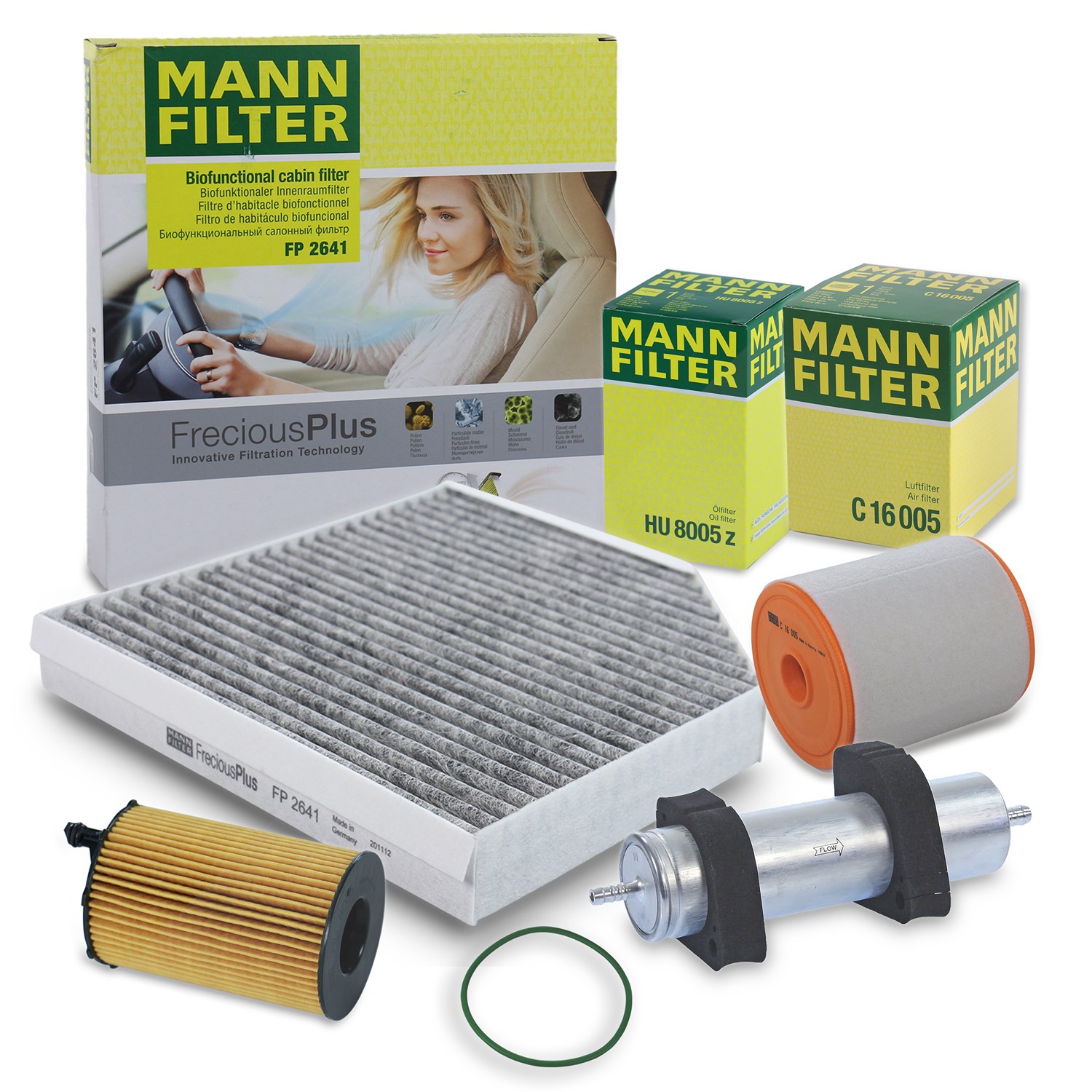 Mann-filter Inspektionspaket Set B [Hersteller-Nr. 40361940] für Audi