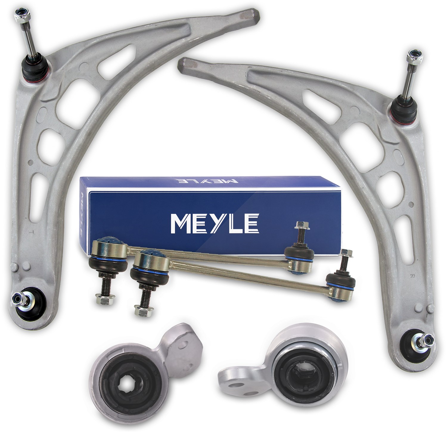 Bestprice 2x Querlenker +Hydrolager +MEYLE Koppelstangen vorne [Hersteller-Nr. 40379366] für BMW