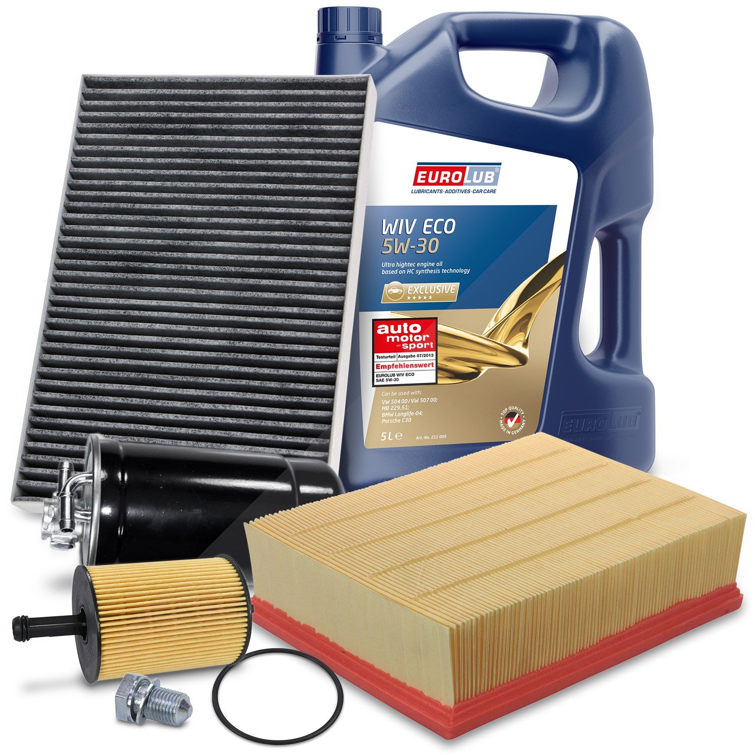 Bestprice Inspektionspaket Filtersatz SET B + 5l ÖL [Hersteller-Nr. 40197484] für Audi