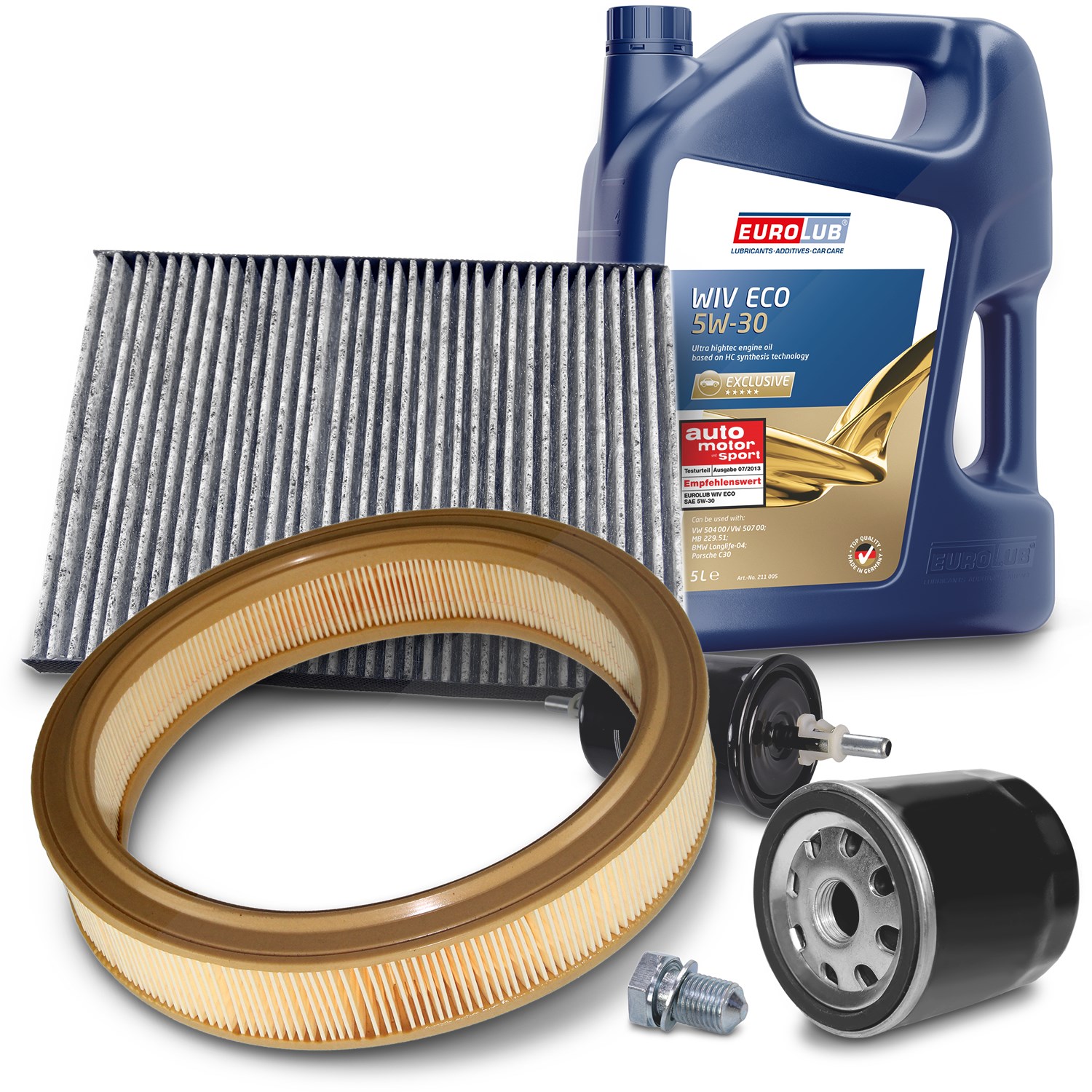 Bestprice Inspektionspaket Filtersatz SET B + 5l ÖL [Hersteller-Nr. 40197261] für Seat, VW