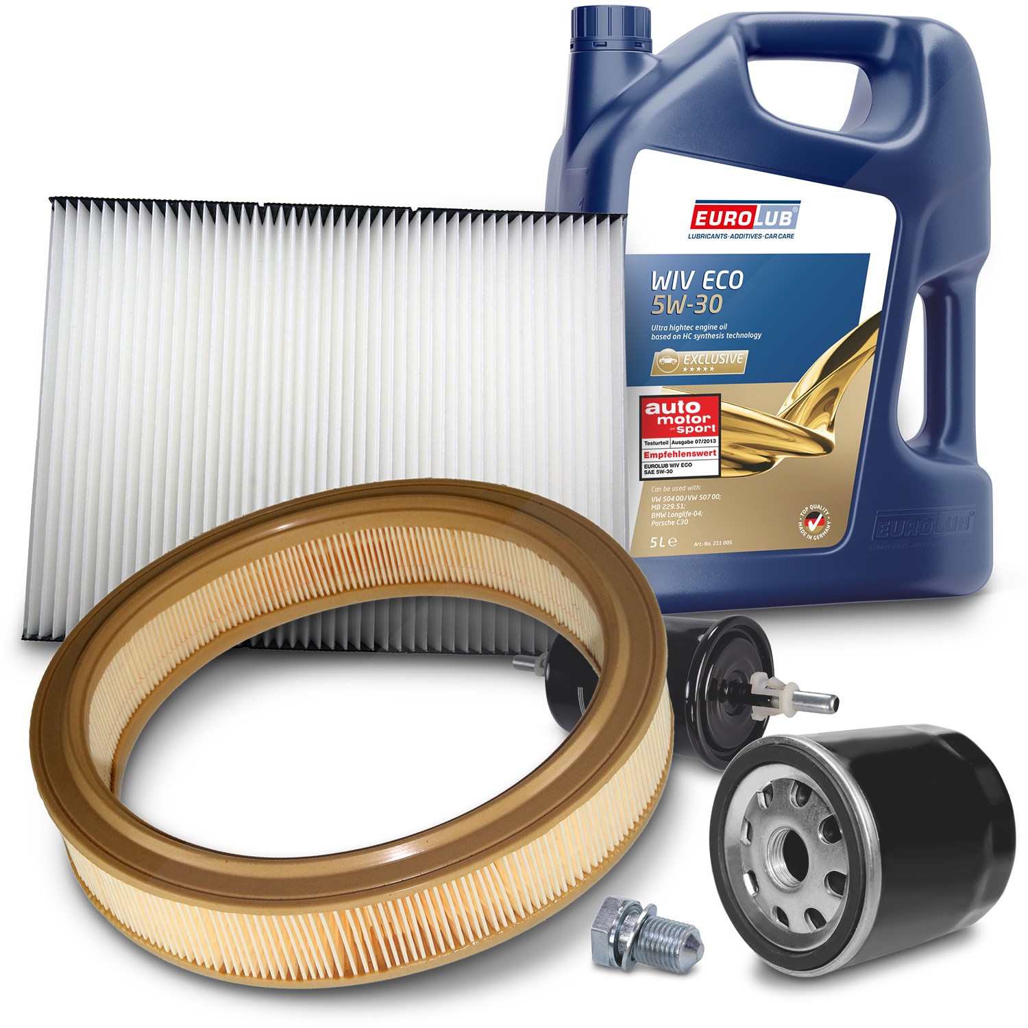 Bestprice Inspektionspaket Filtersatz SET B + 5l ÖL [Hersteller-Nr. 40197265] für VW