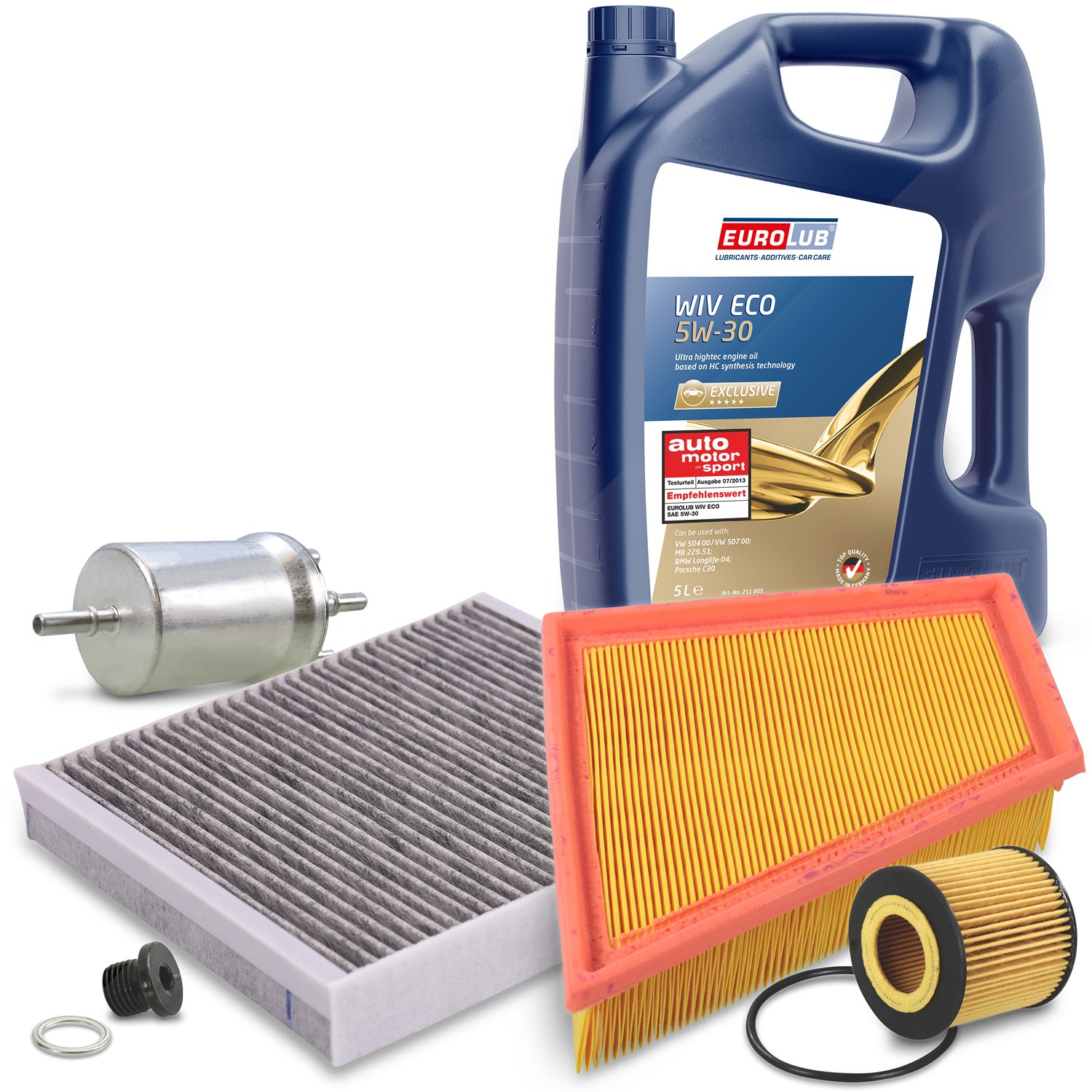 Bestprice Inspektionspaket Filtersatz SET B + 5l ÖL [Hersteller-Nr. 40197422] für Seat, Skoda, VW