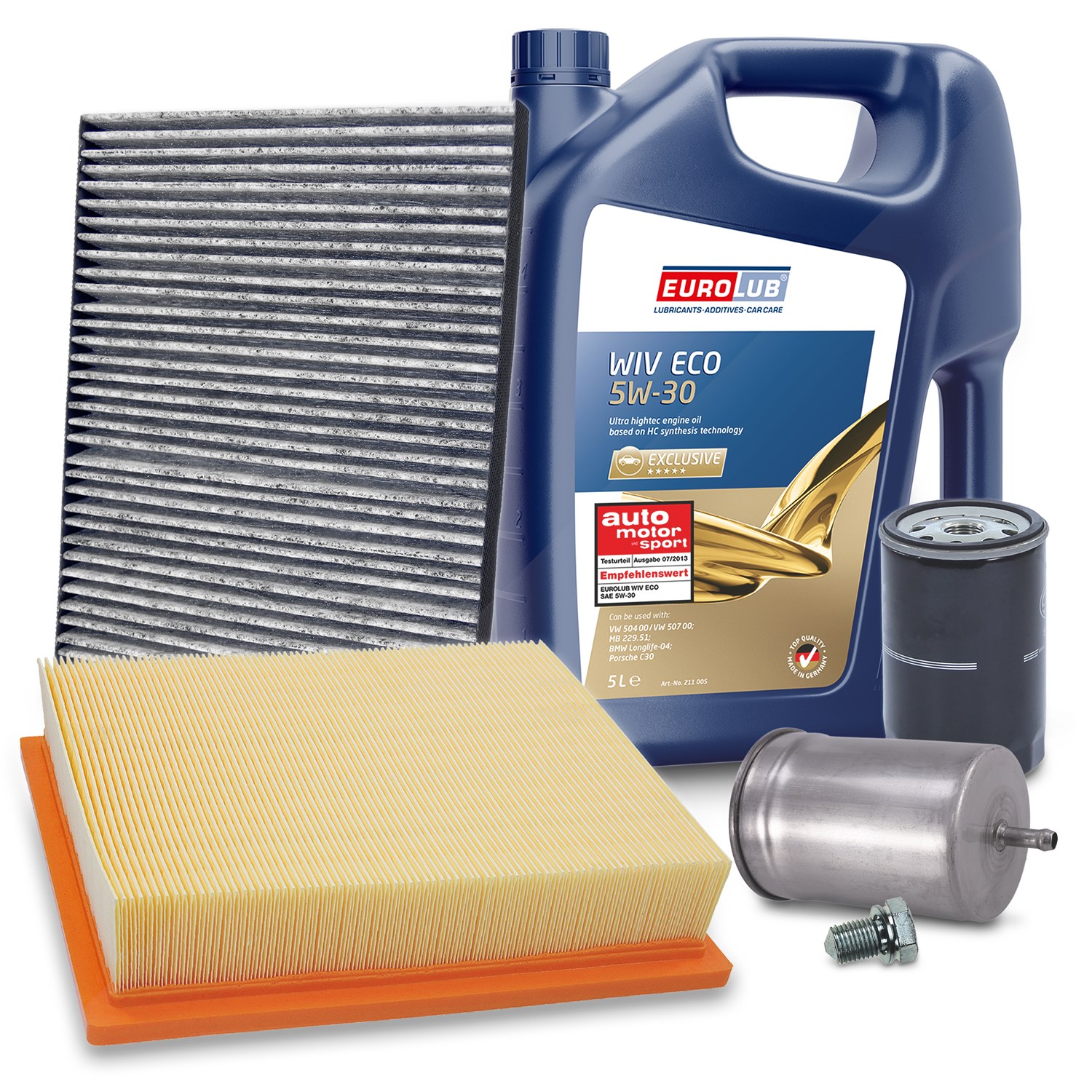 Bestprice Inspektionspaket Filtersatz SET B + 5l ÖL [Hersteller-Nr. 40197254] für VW