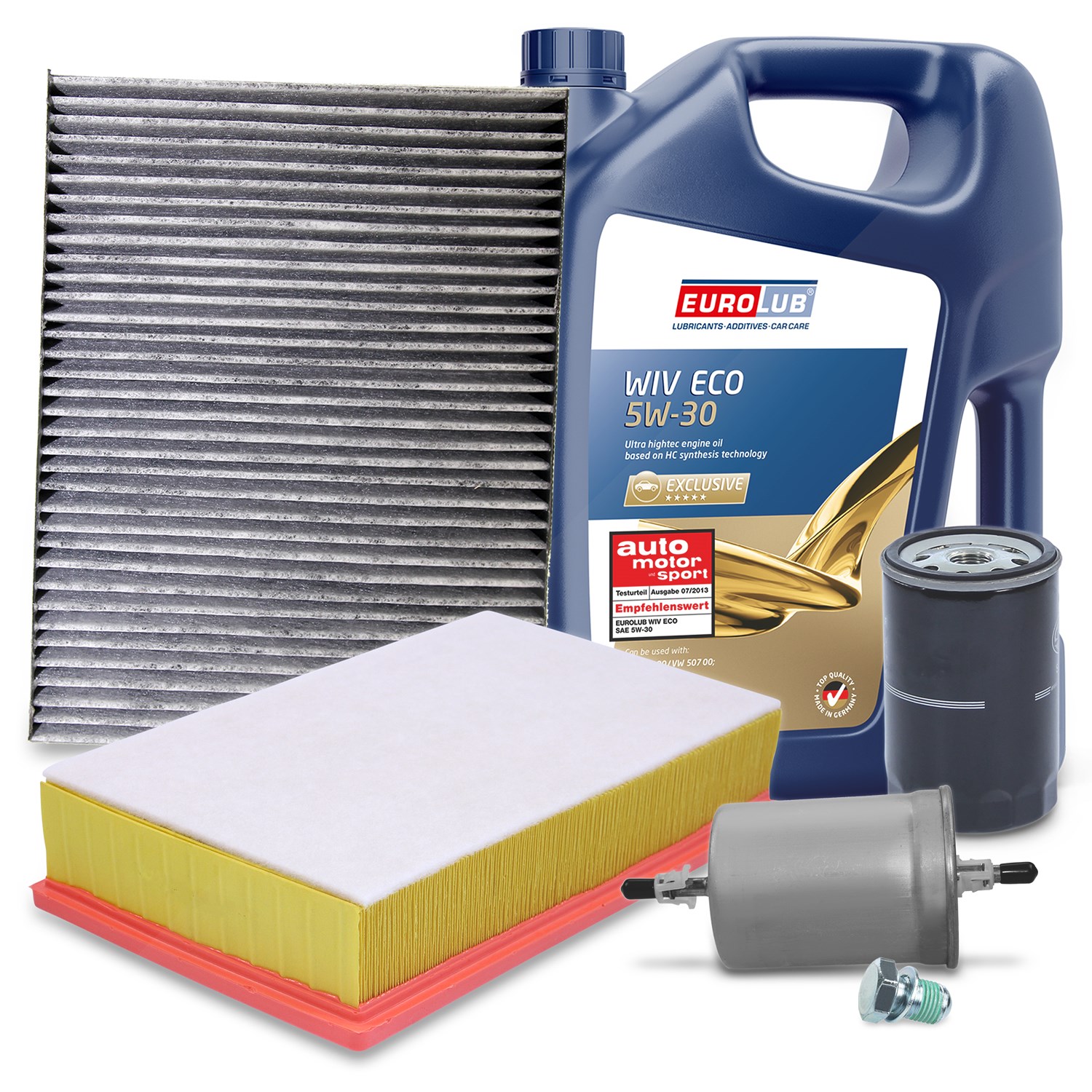 Bestprice Inspektionspaket Filtersatz SET B + 5l ÖL [Hersteller-Nr. 40197255] für VW