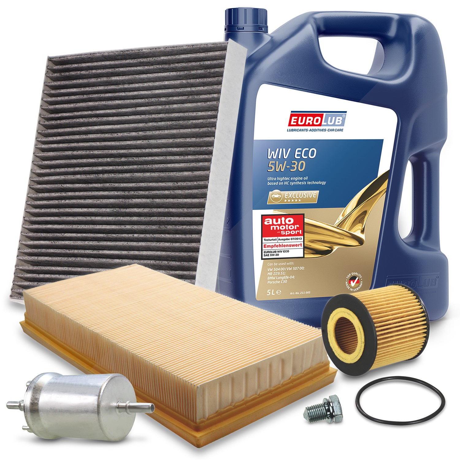 Bestprice Inspektionspaket Filtersatz SET B + 5l ÖL [Hersteller-Nr. 40197257] für Seat, VW