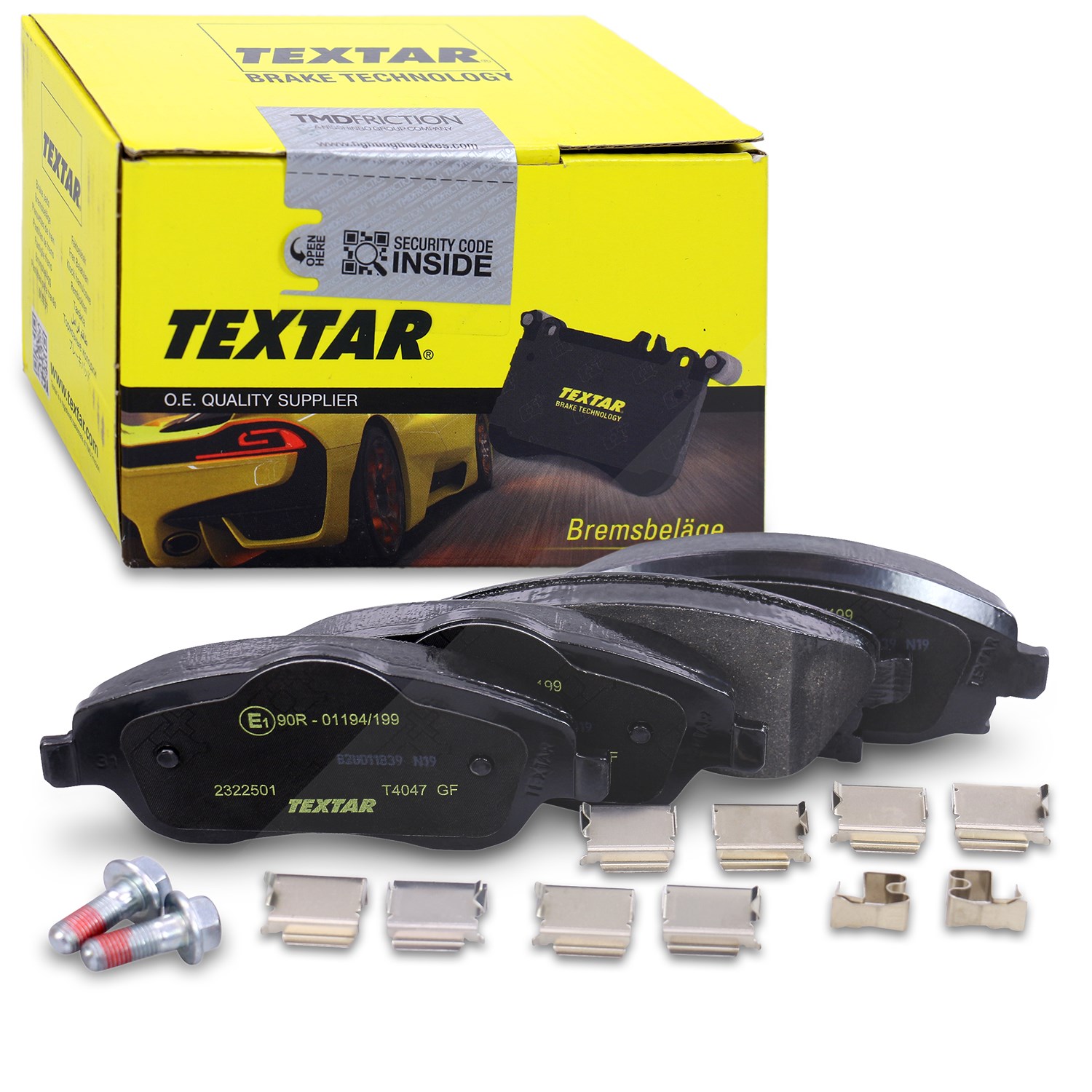 Textar Bremsbelagsatz vorne [Hersteller-Nr. 2322501] für Vauxhall, Opel