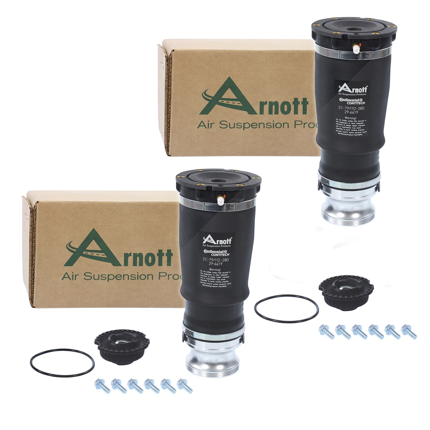 Arnott 2x Luftfederbalg Vorderachse Rechts Links [Hersteller-Nr. A-2869] für Audi