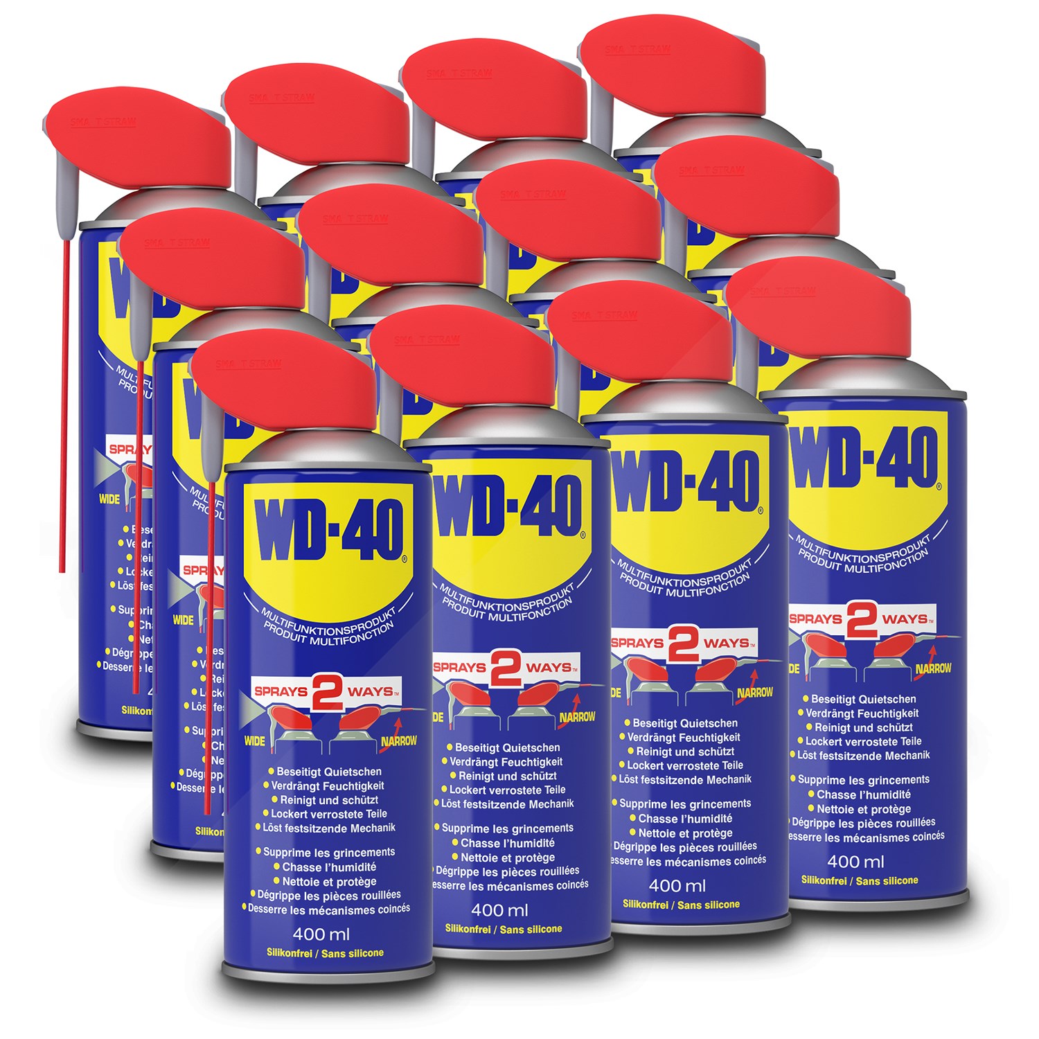 Wd-40 12x 400ml Smart Straw Multifunktionsprodukt [Hersteller-Nr. 49425]