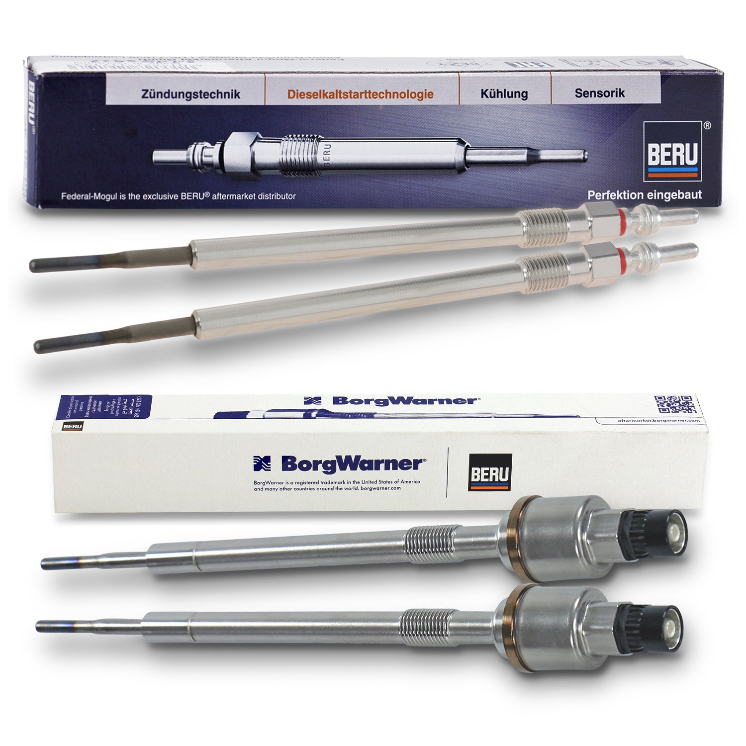 Beru 2x Glühkerze + 2x Glühkerze (+Drucksensor) [Hersteller-Nr. 40372665] für Opel