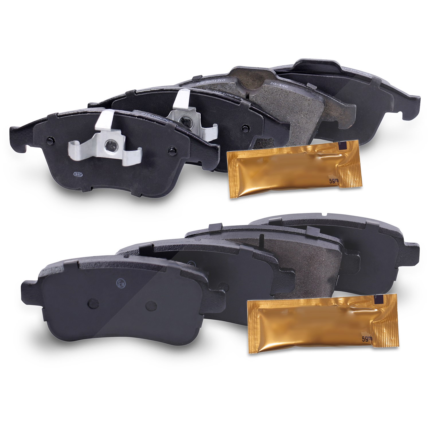 Bestprice 8x Bremsbeläge Vorne + Hinten [Hersteller-Nr. 40378783] für Renault