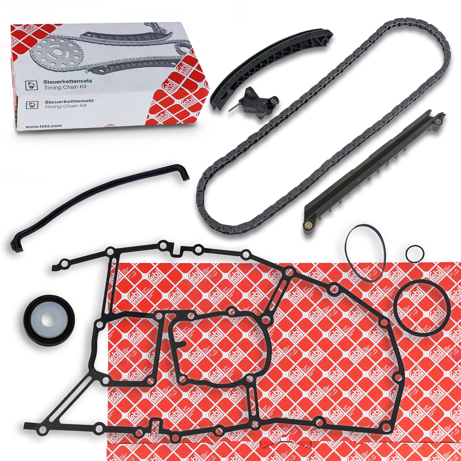 Febi Bilstein Steuerkettensatz + Dichtungssatz Steuergehäuse [Hersteller-Nr. 40379378] für BMW