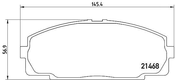 Brembo Bremsbelagsatz, Scheibenbremse [Hersteller-Nr. P83092] für Toyota