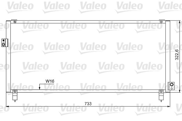 Valeo Kondensator, Klimaanlage [Hersteller-Nr. 814052] für Subaru